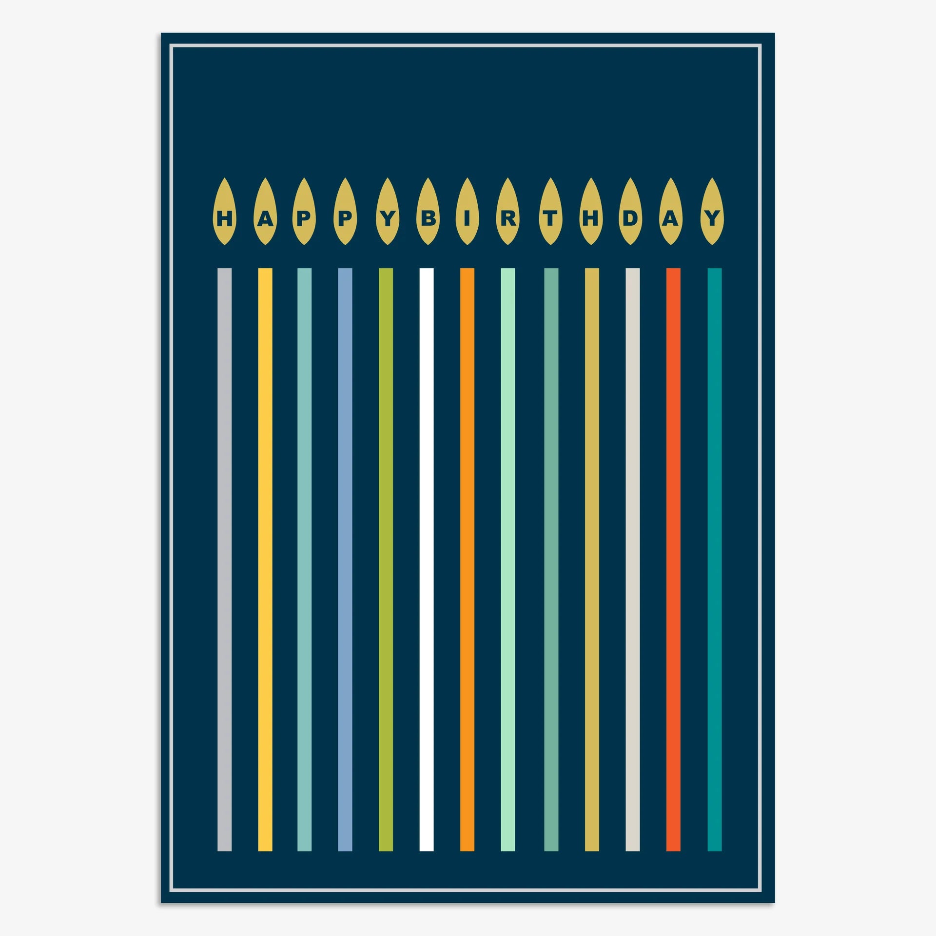 Happy Birthday Card - Candles