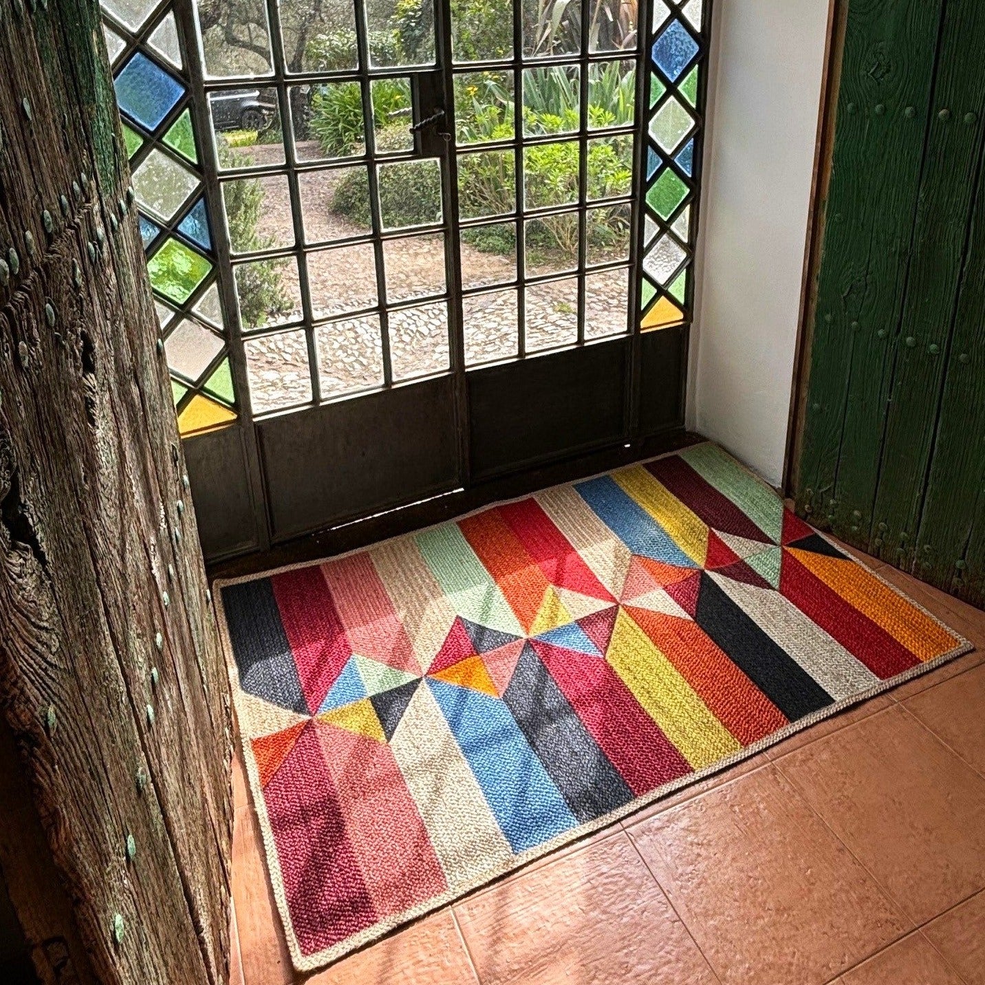 Rectangular Jute Rug - Harlequin - 92cm x 152cm