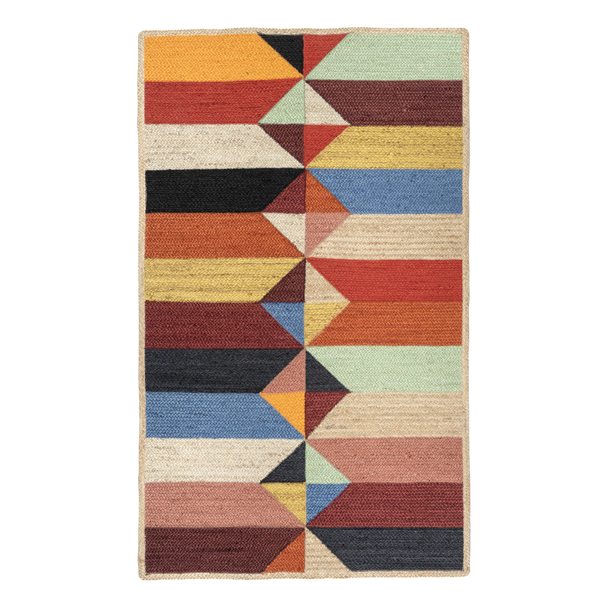 Rectangular Jute Rug - Harlequin - 92cm x 152cm