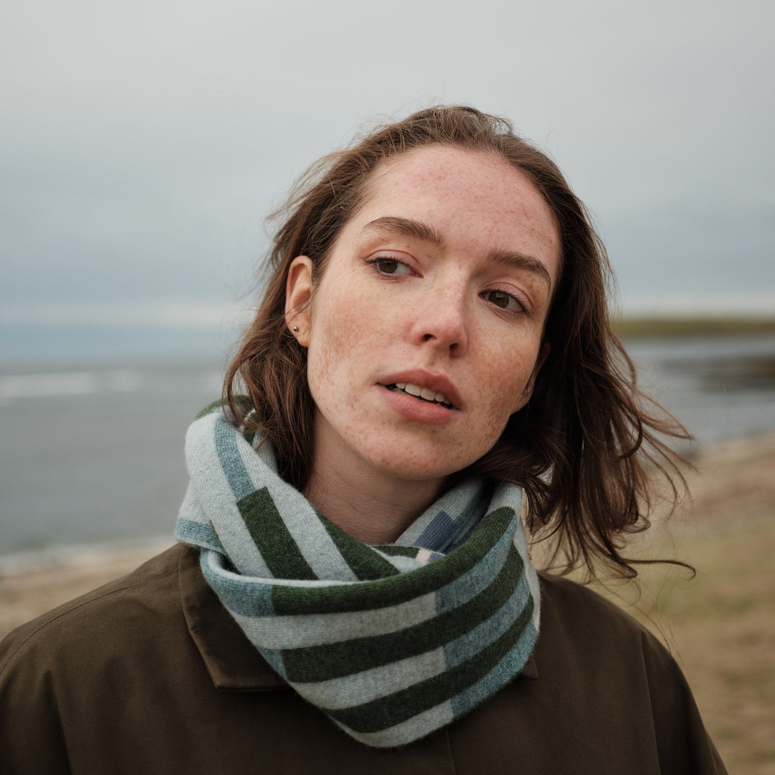 Harbour Circle Scarf - Haar, North Sea & Pine