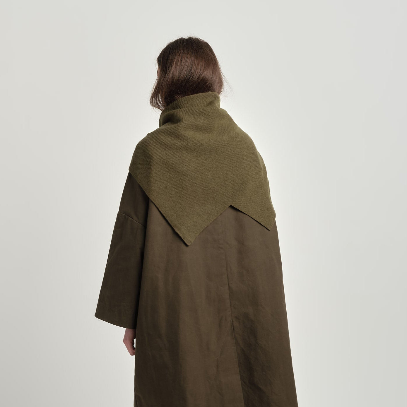 Swift-Tail Ribbed Scarf - Olive