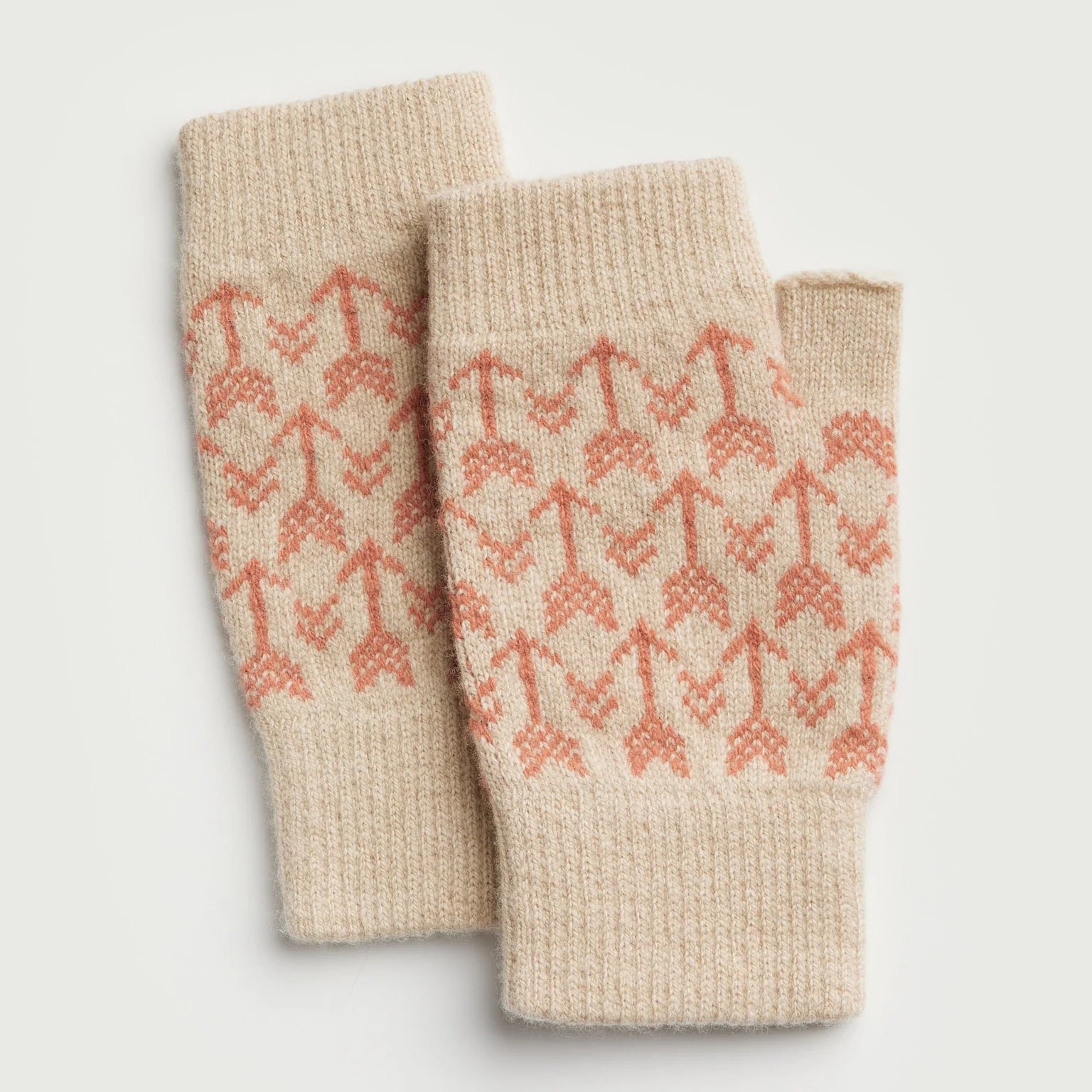 Fingerless Mittens Arrow - Oat & Rosehip