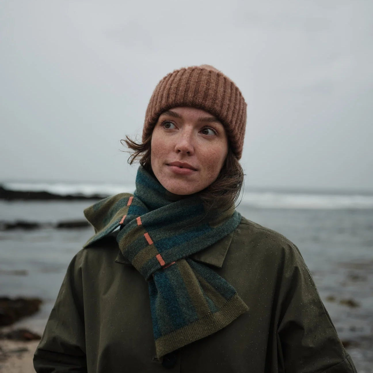 Garden Small Scarf - Olive & Ink