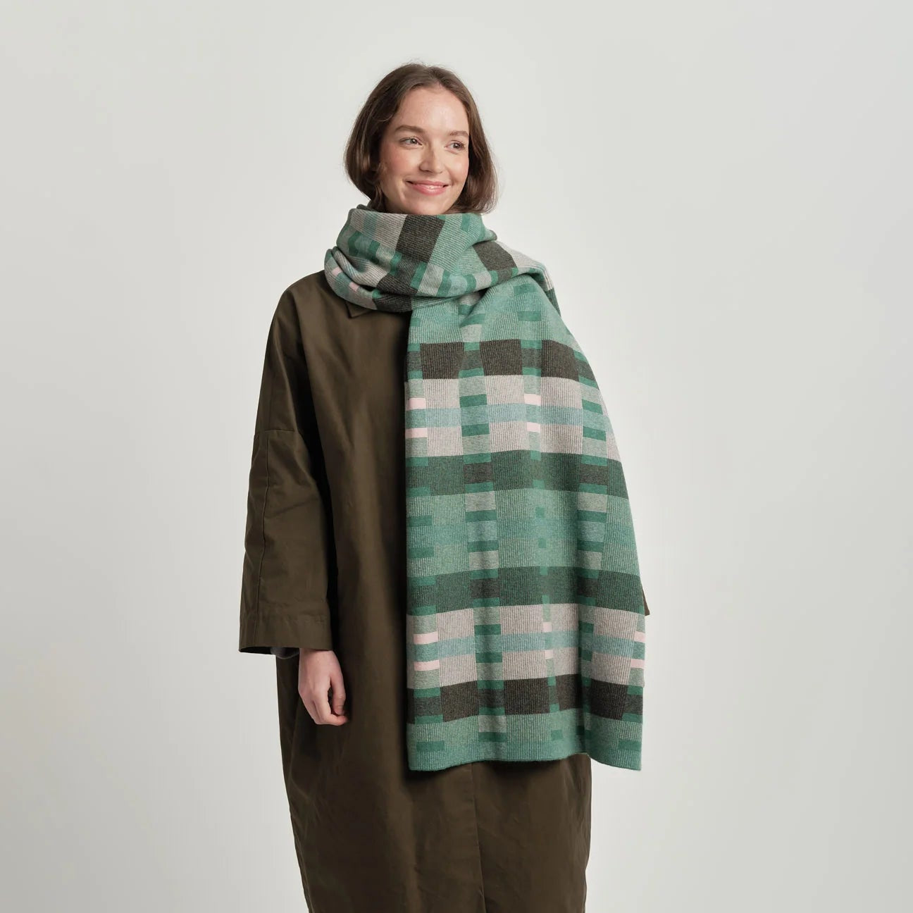 Stokholm Cabin Scarf - Willow, Loam & Seashell