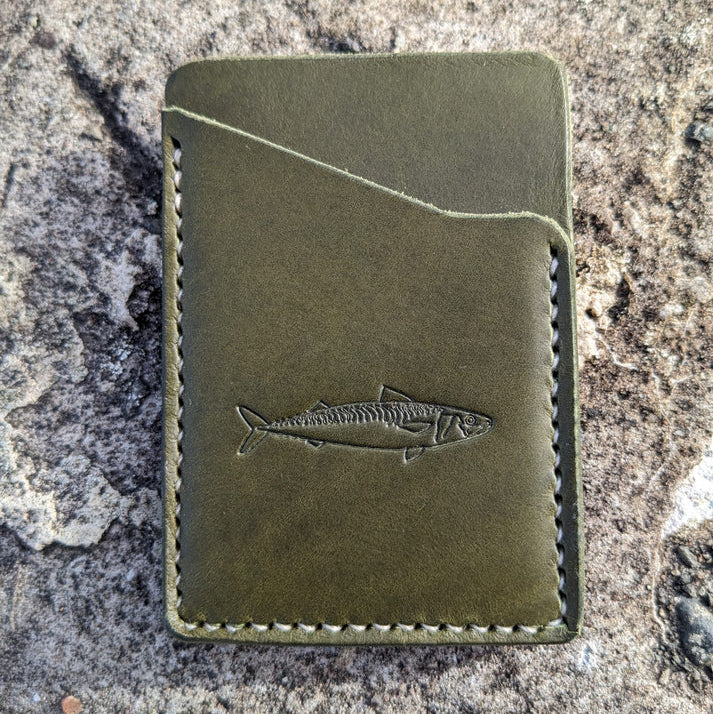 FishMhor Mackerel Card Wallet - Olive
