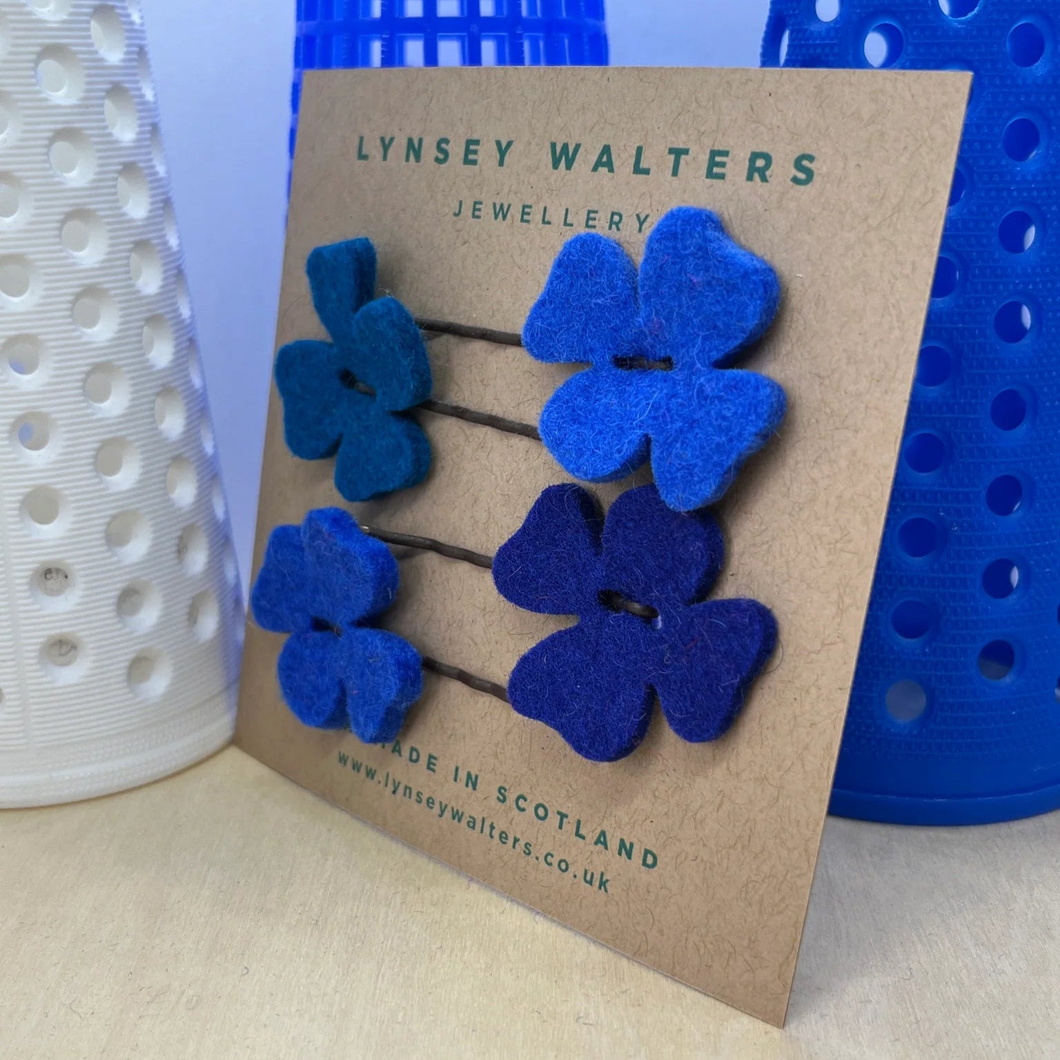Set of 4 Flower Hair Slides - Iona