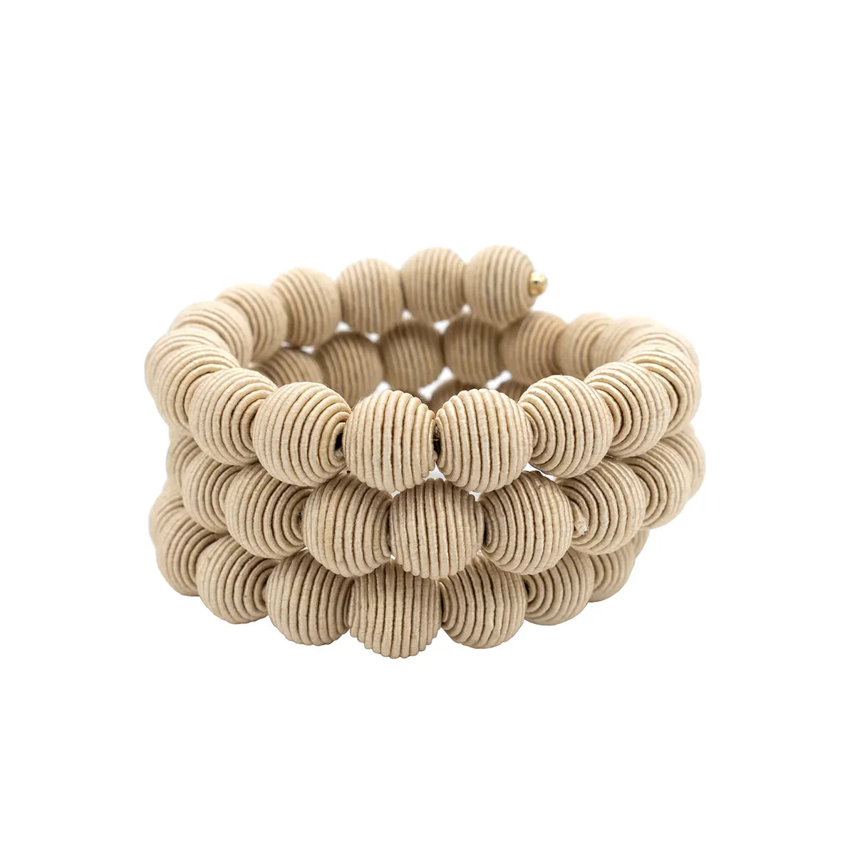 Springwire Woven Ball Bracelet - Ivory