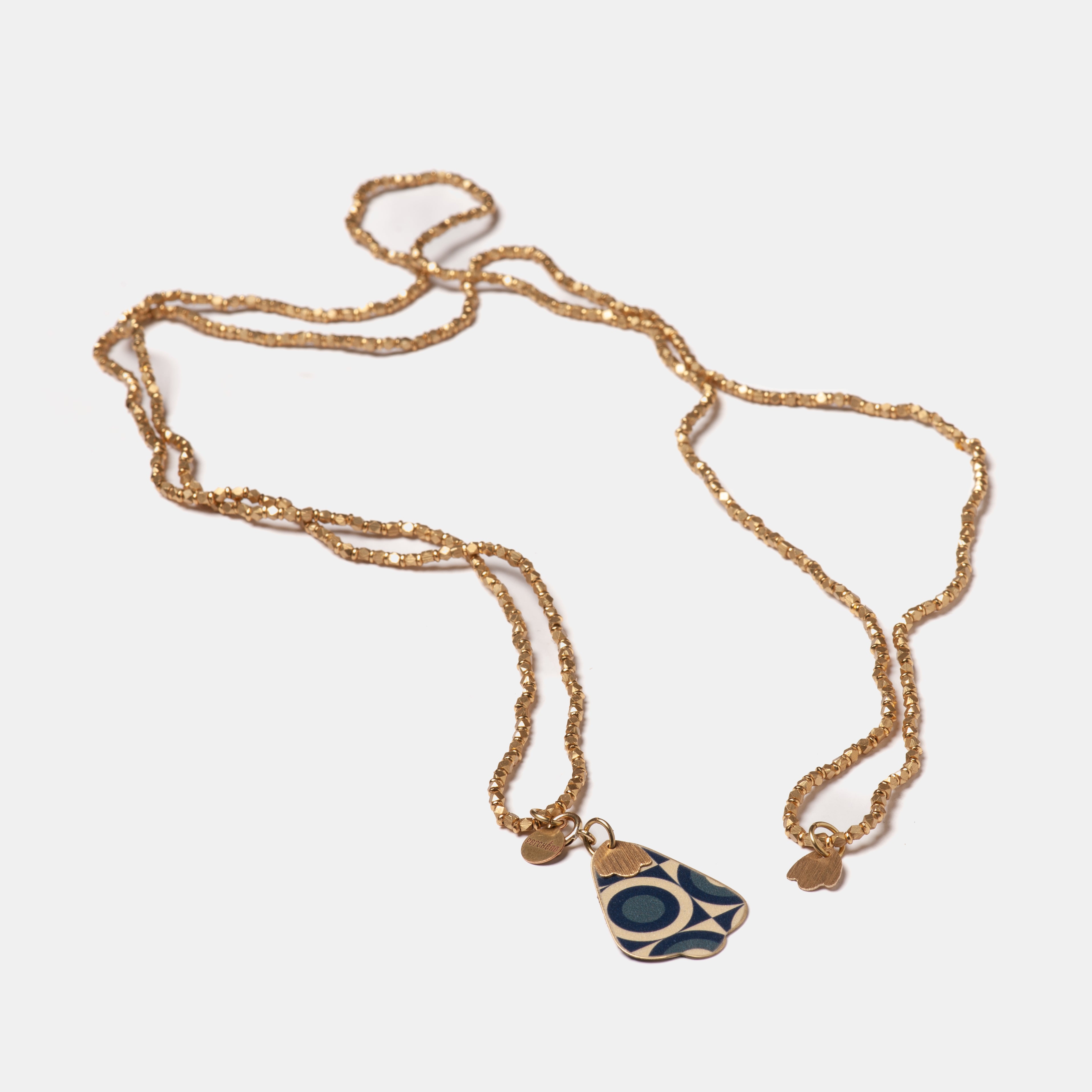 Necklace - Pune 22 - Navy / Green / Grey
