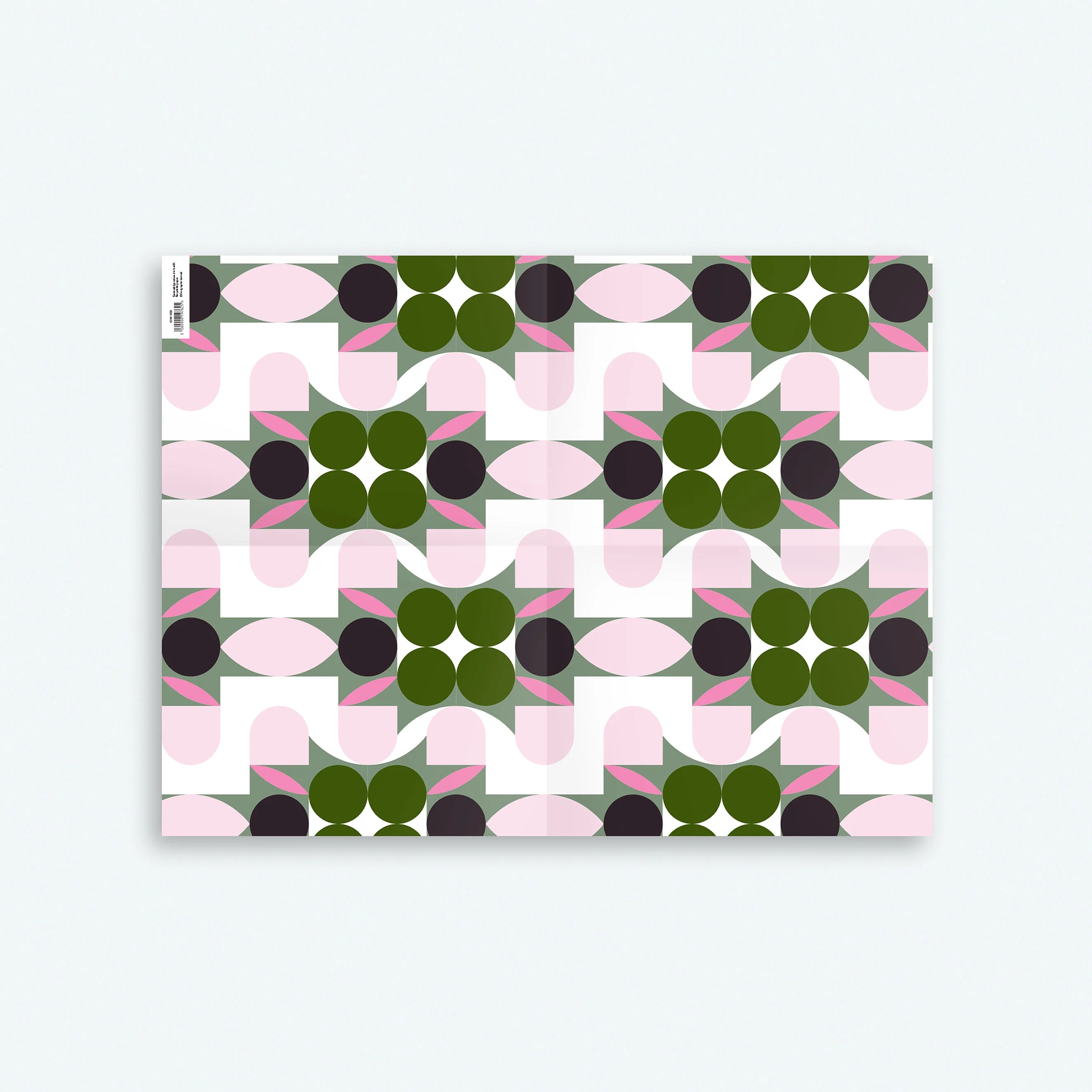 Patterned paper with geometric design on a white background