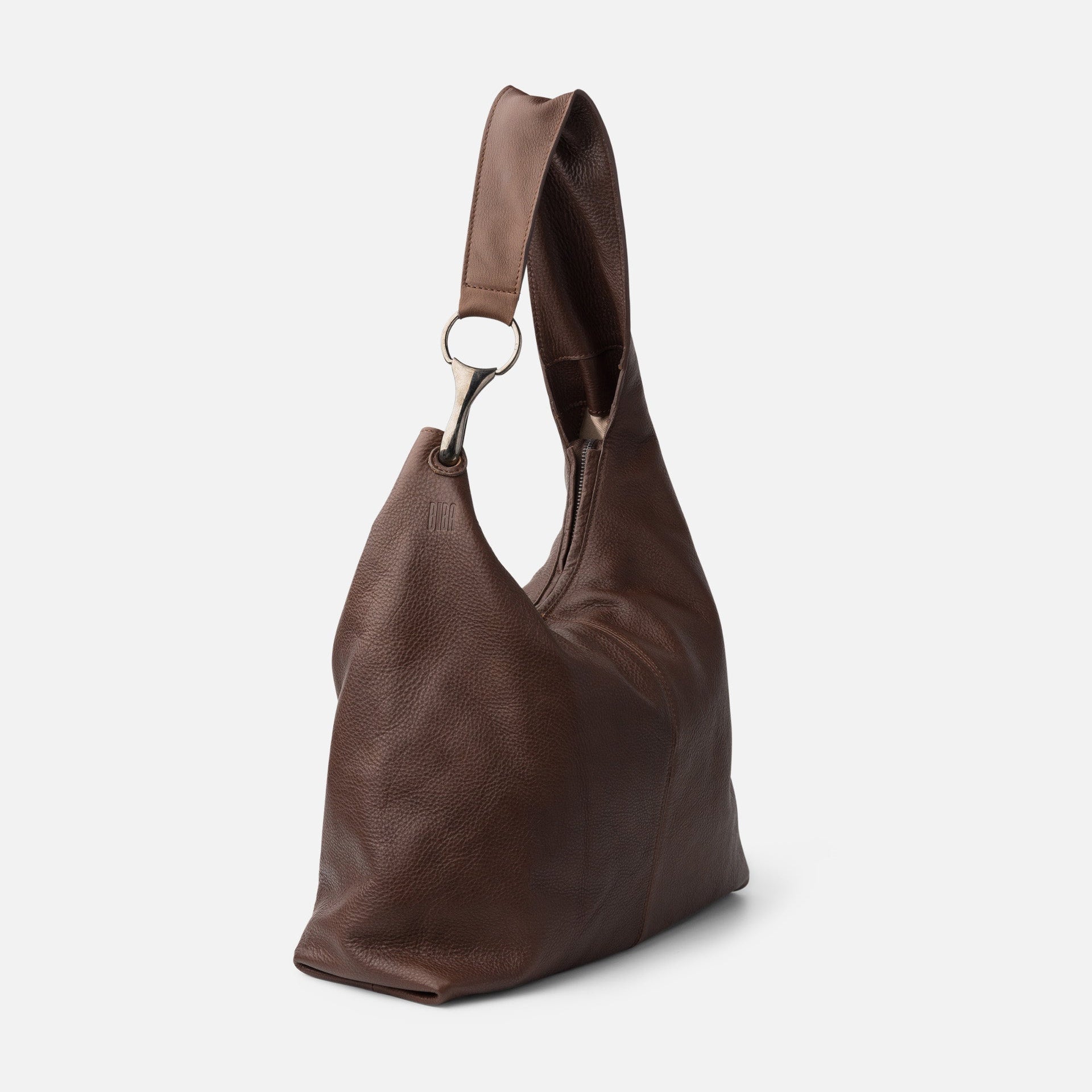 Jackpot Leather Shoulder Bag - Dark Brown