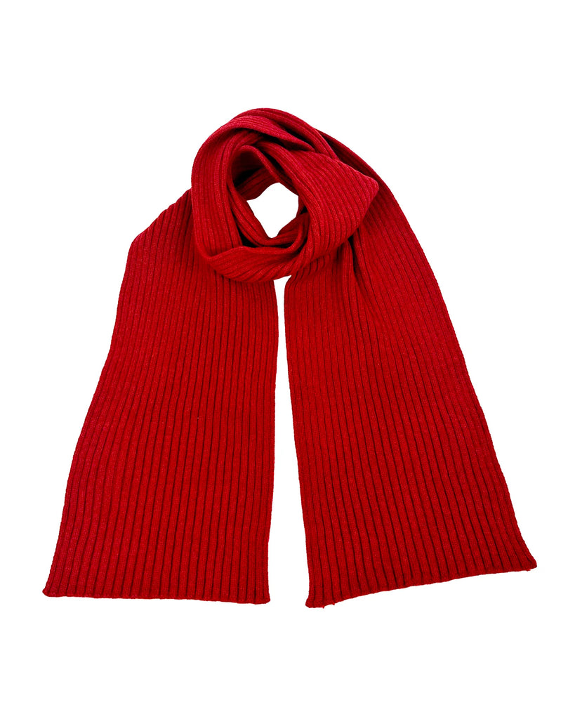 Red scarf on a white background