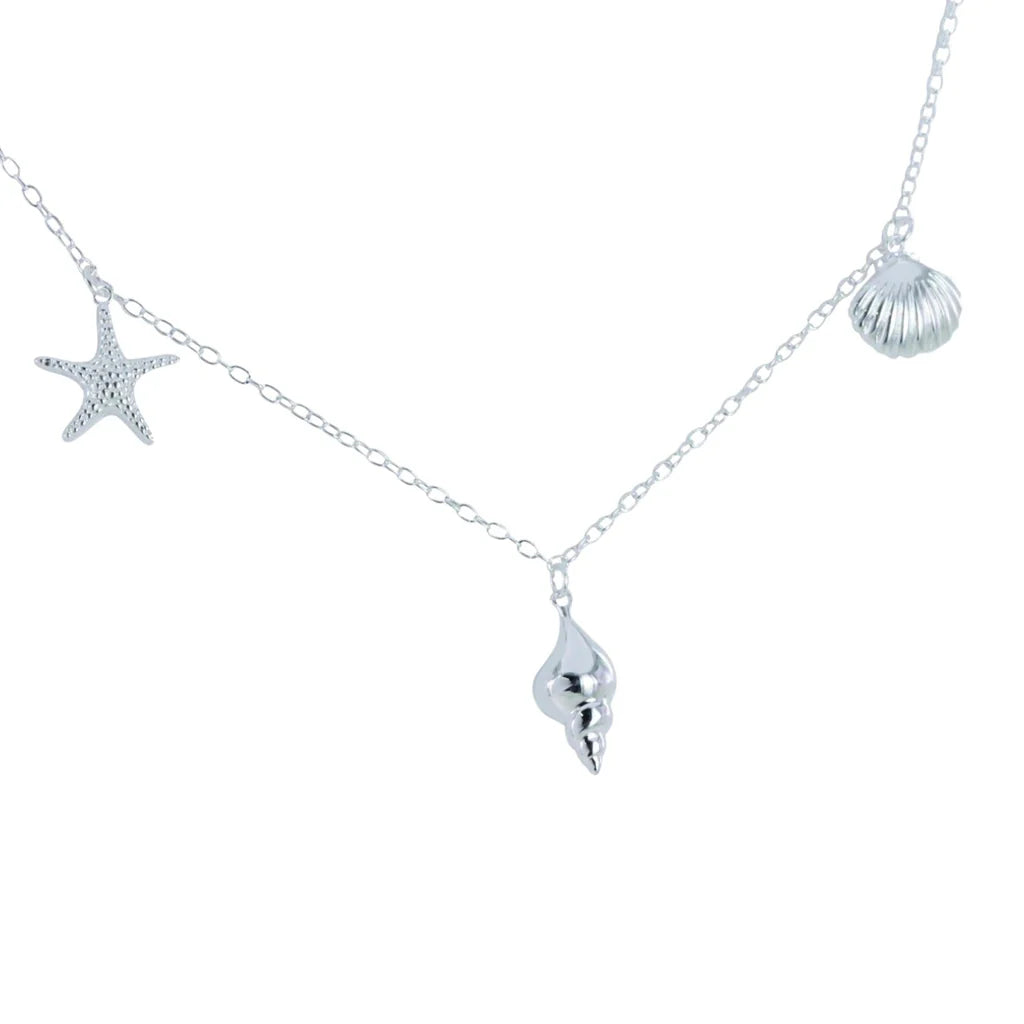 Rock Pool Charm Necklace - Silver