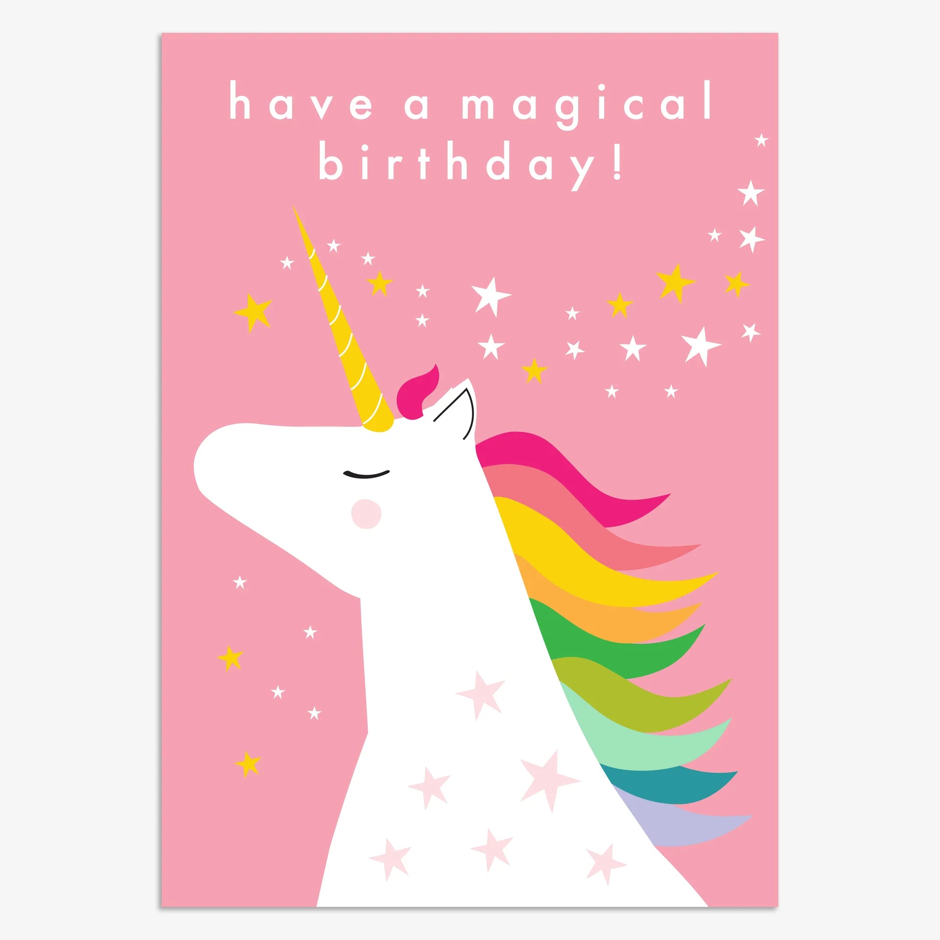 Happy Birthday Card - Magical Unicorn