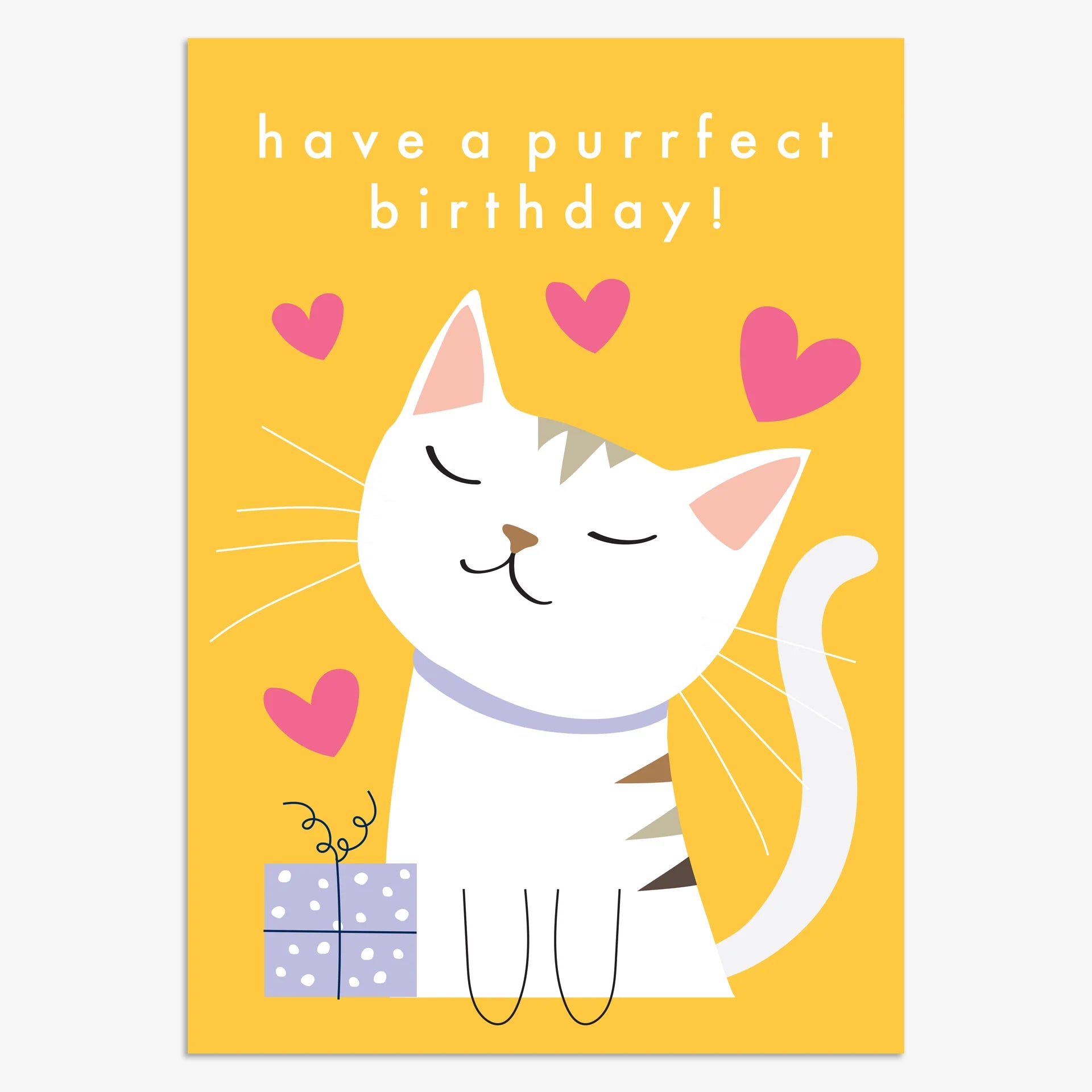 Happy Birthday Card - Purrfect Kitten