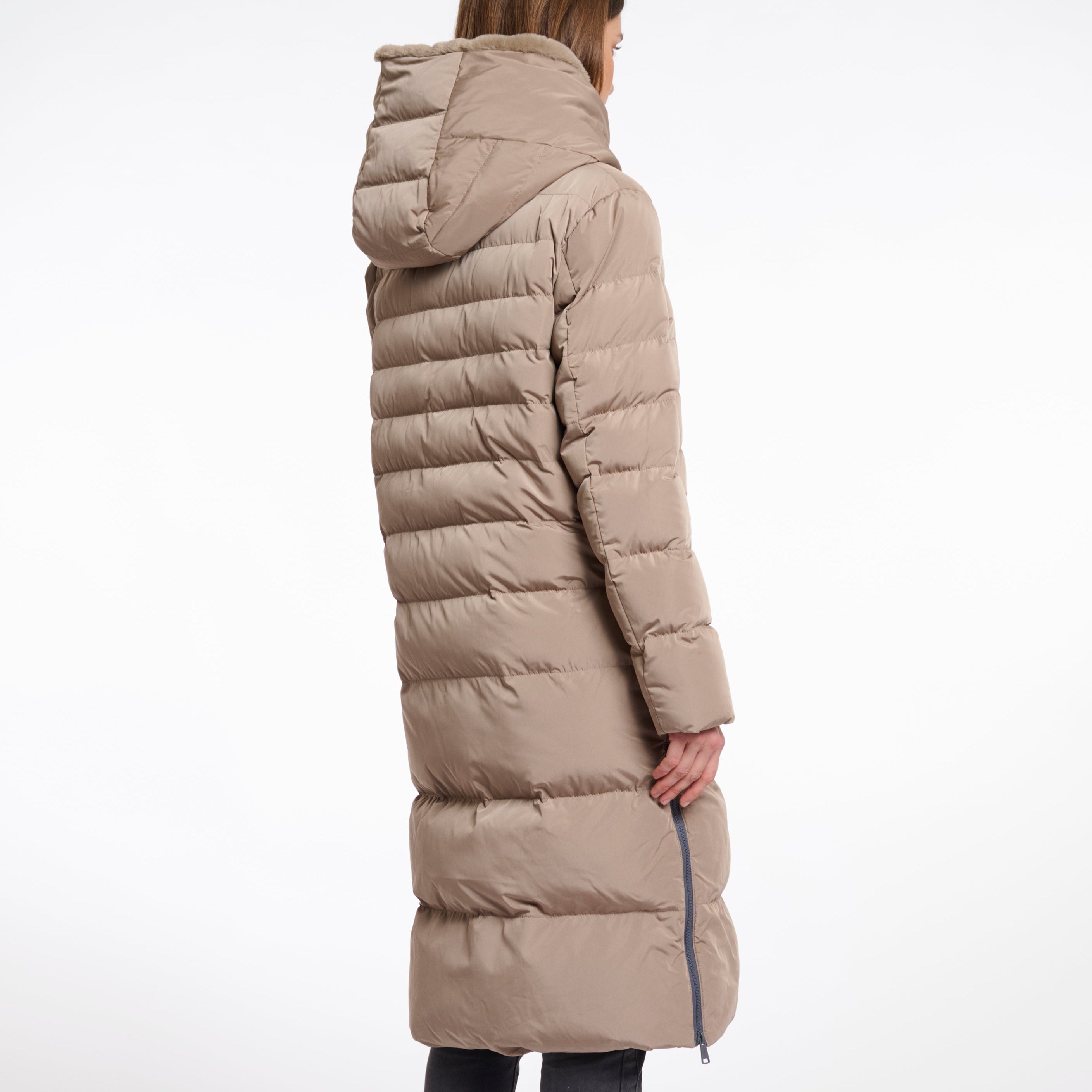 Keila Faux Fur Padded Coat - Toffee
