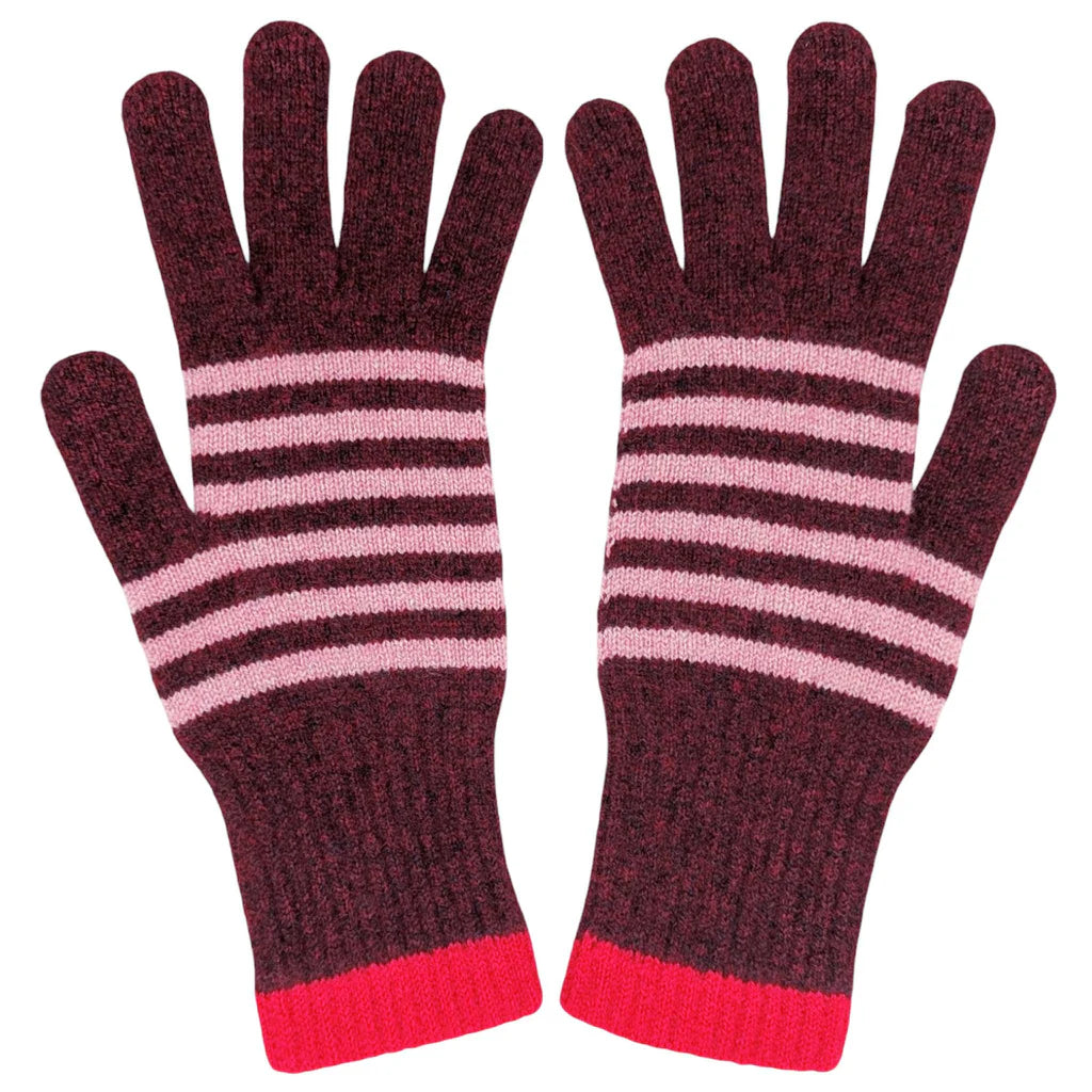 Women's Lambswool Gloves - Dusky Pink