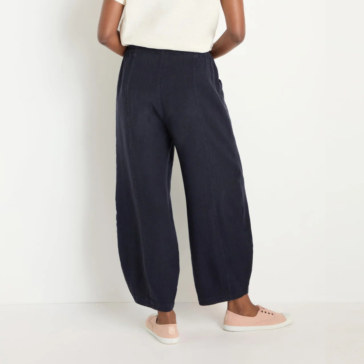 Twisted Linen Bubble Trouser - Night