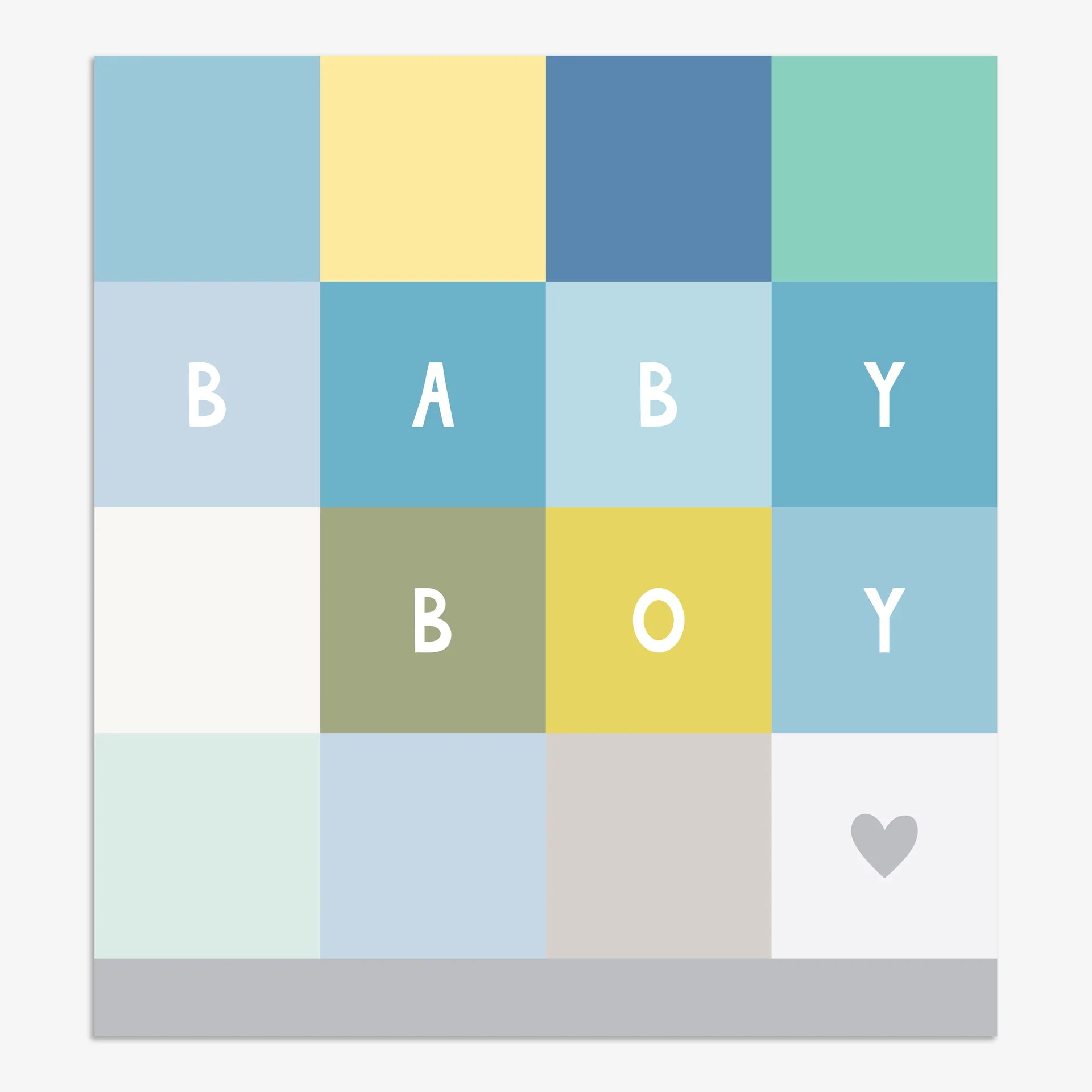New Baby -  Boy Blue Blocks