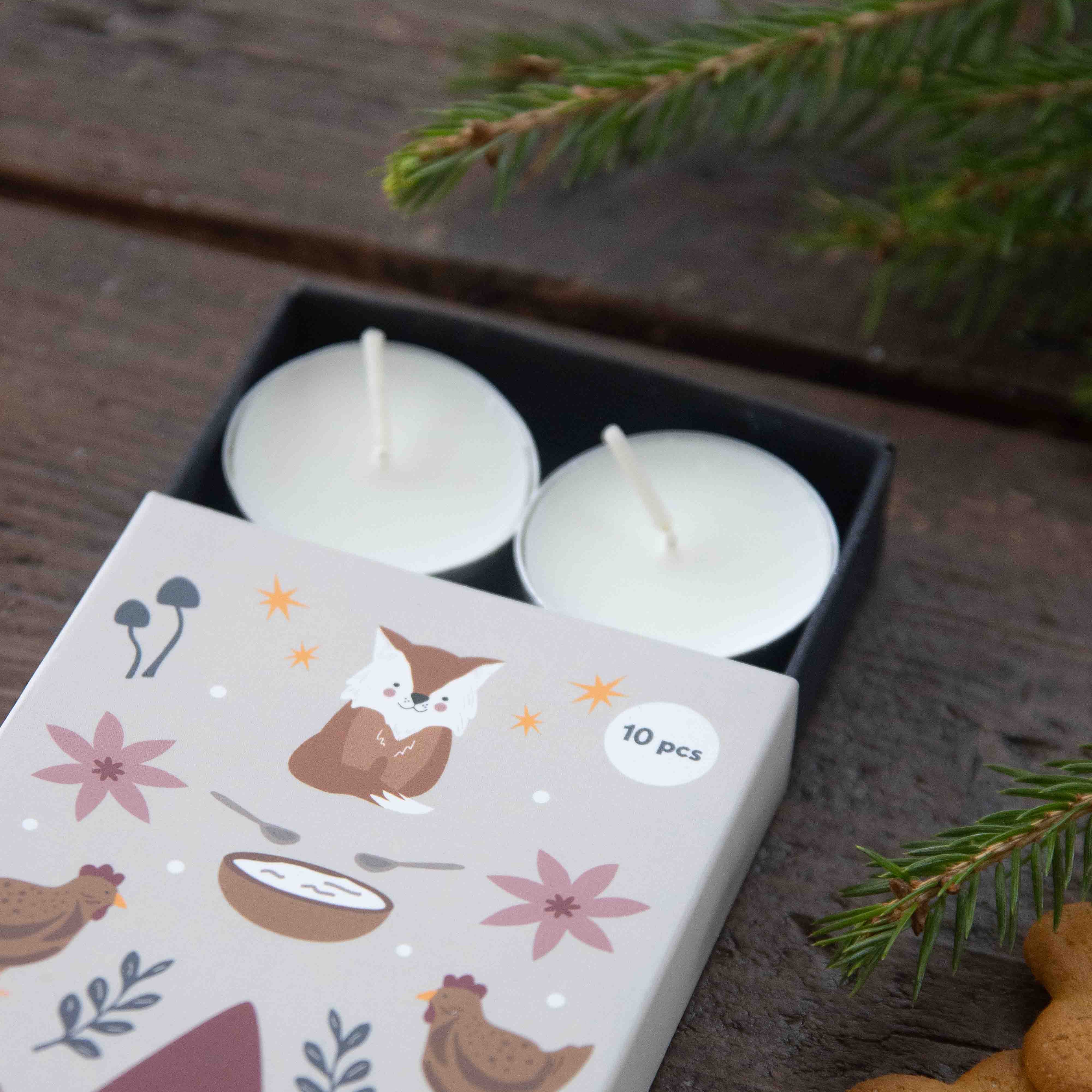 Scented Tealights - Fox & Santa