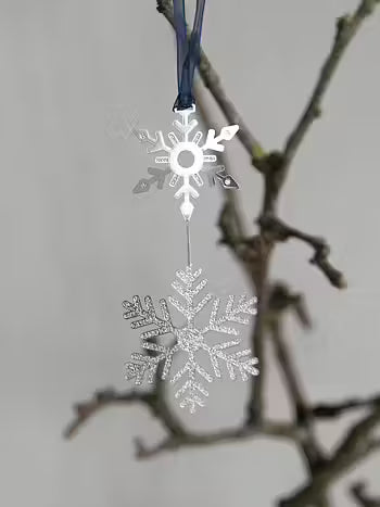 Hanging Decoration - Snow - Silver