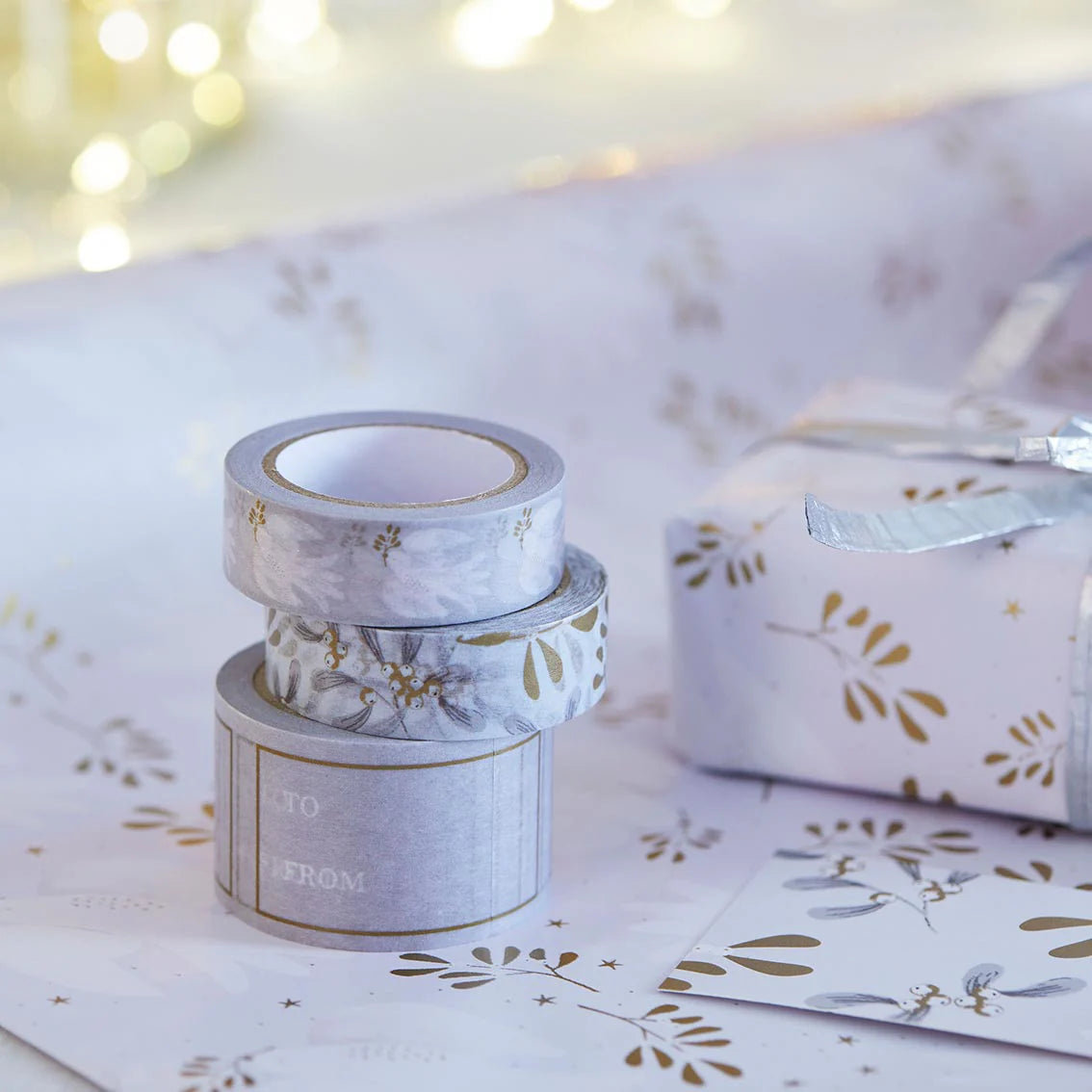 Mistletoe Christmas Paper Tape Wrapping Kit
