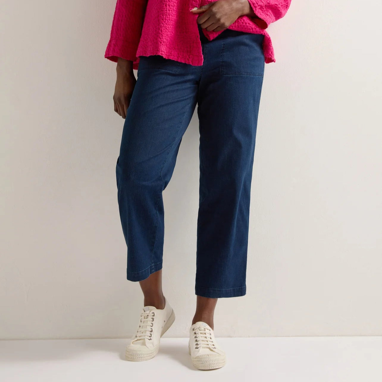 Stretch Denim Straight Trouser