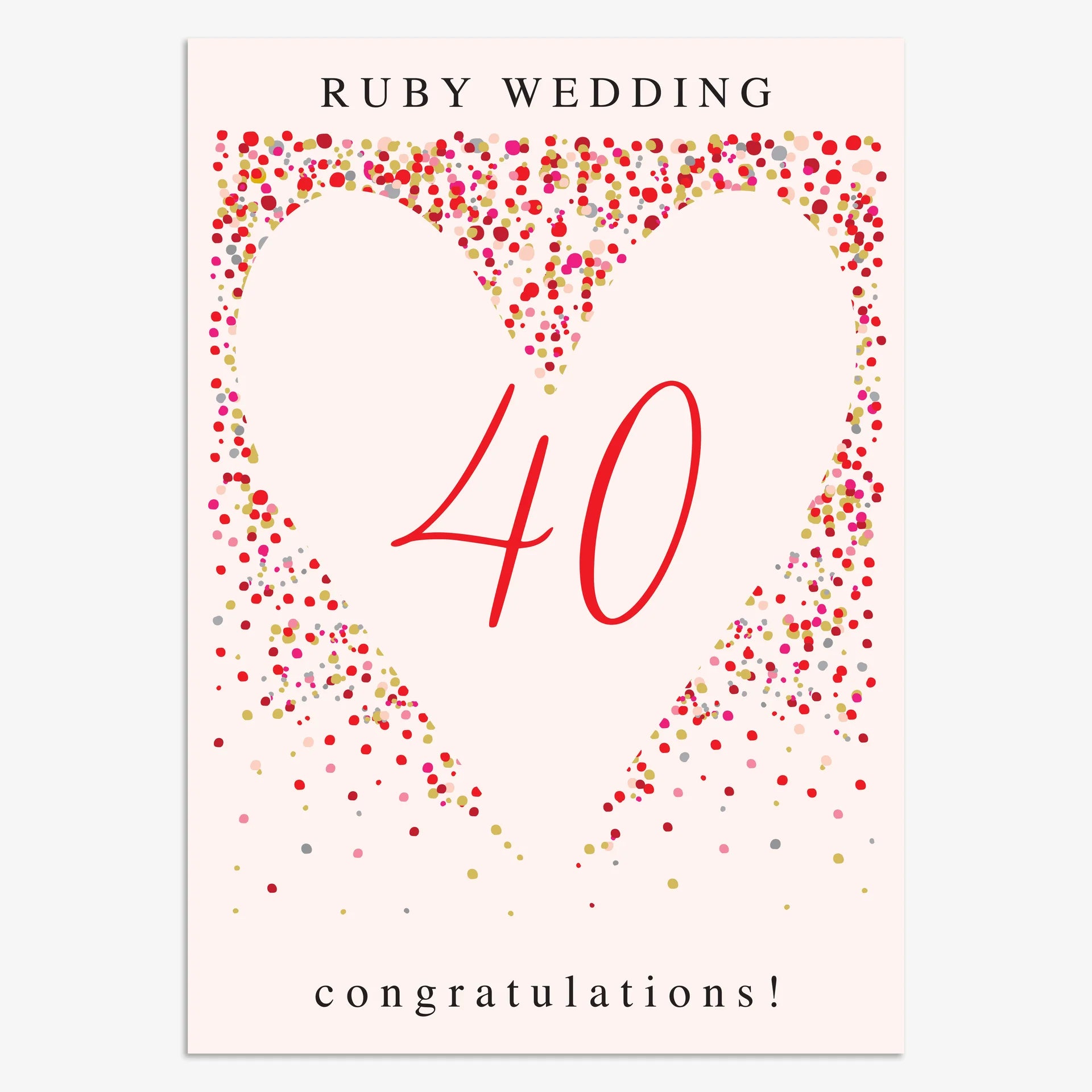 Greeting Card - Ruby Wedding