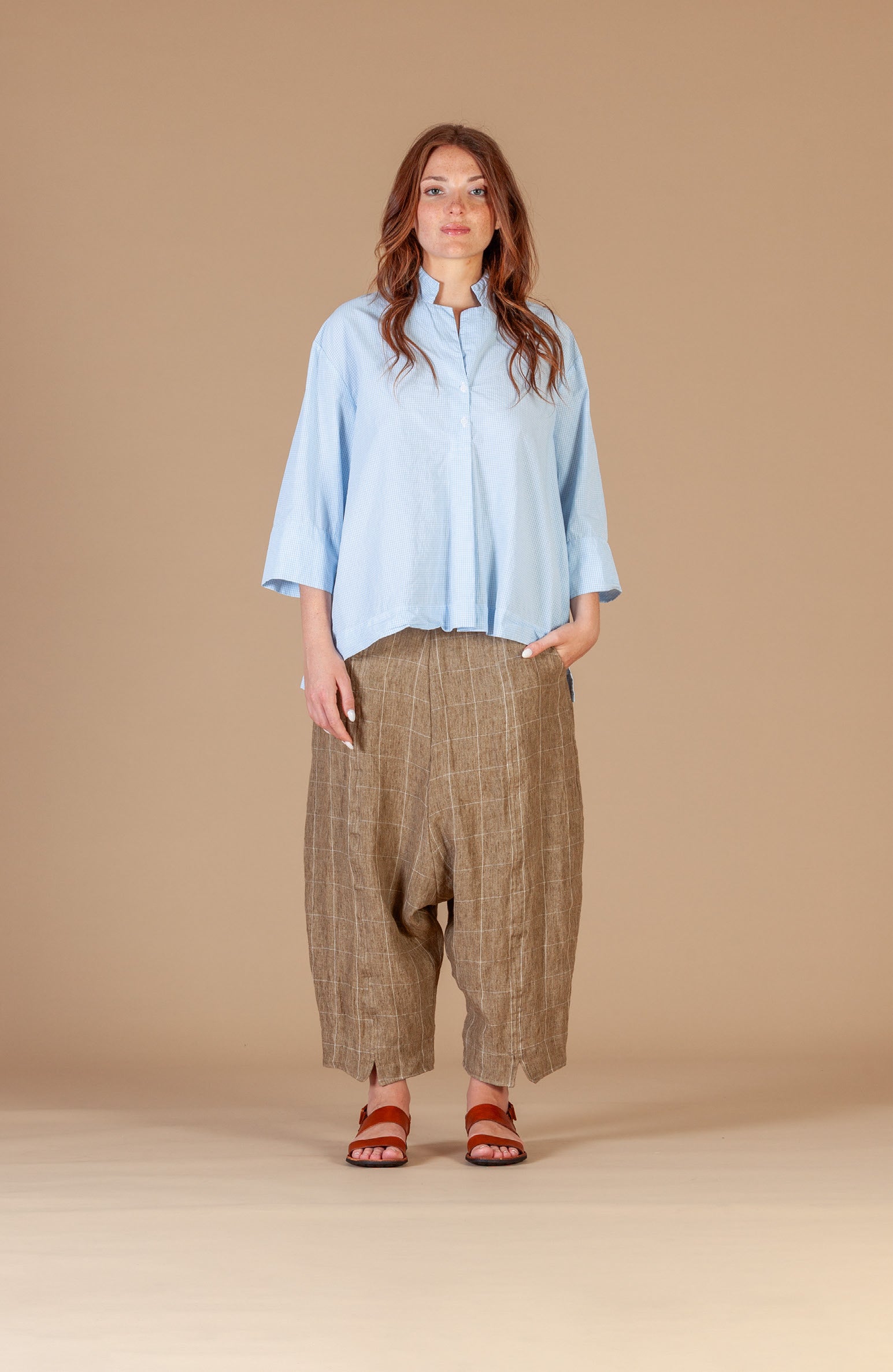 Ottobre C Shirt - Celeste Check