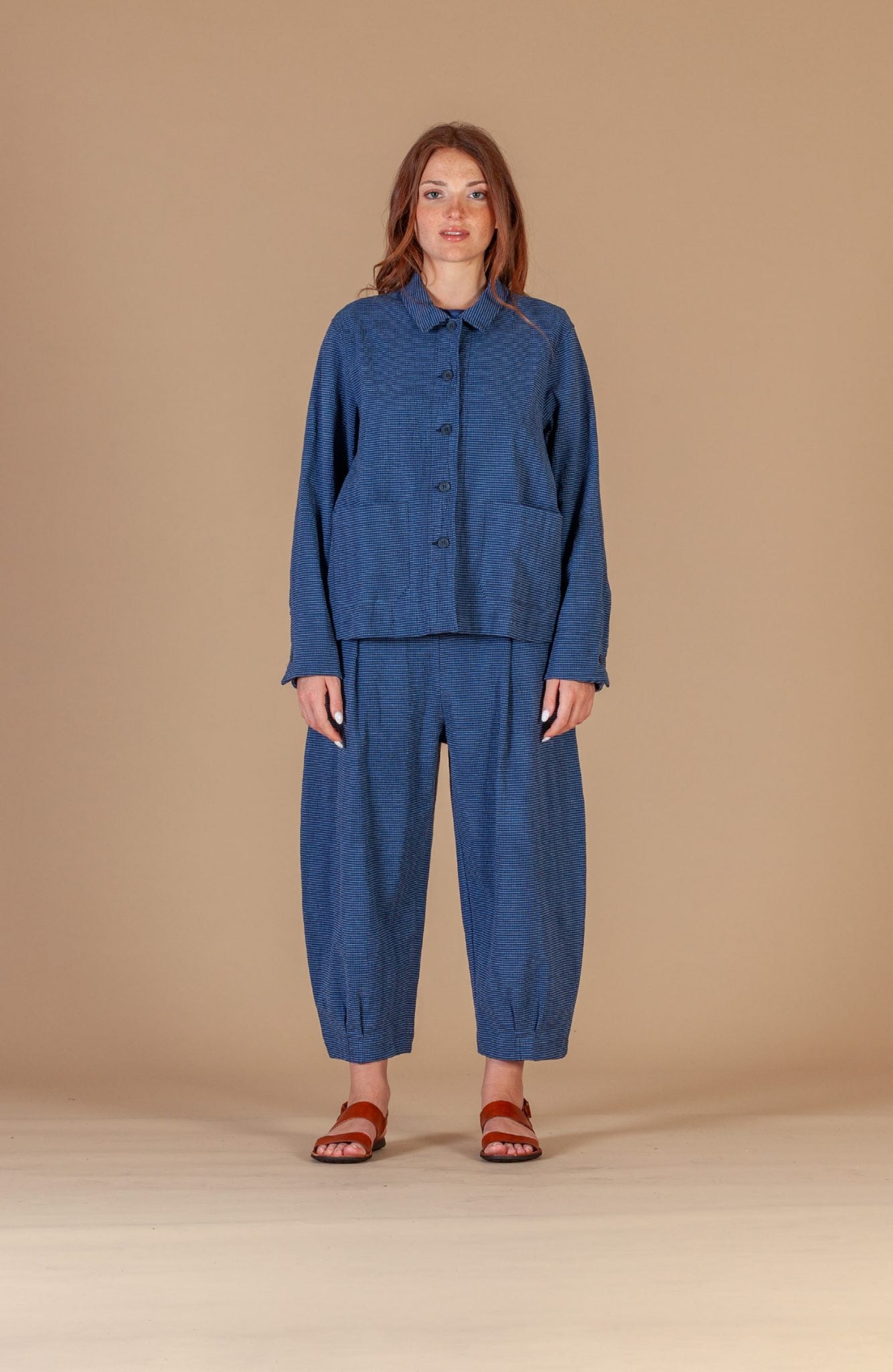 Marzo Q Jacket - Blu Check