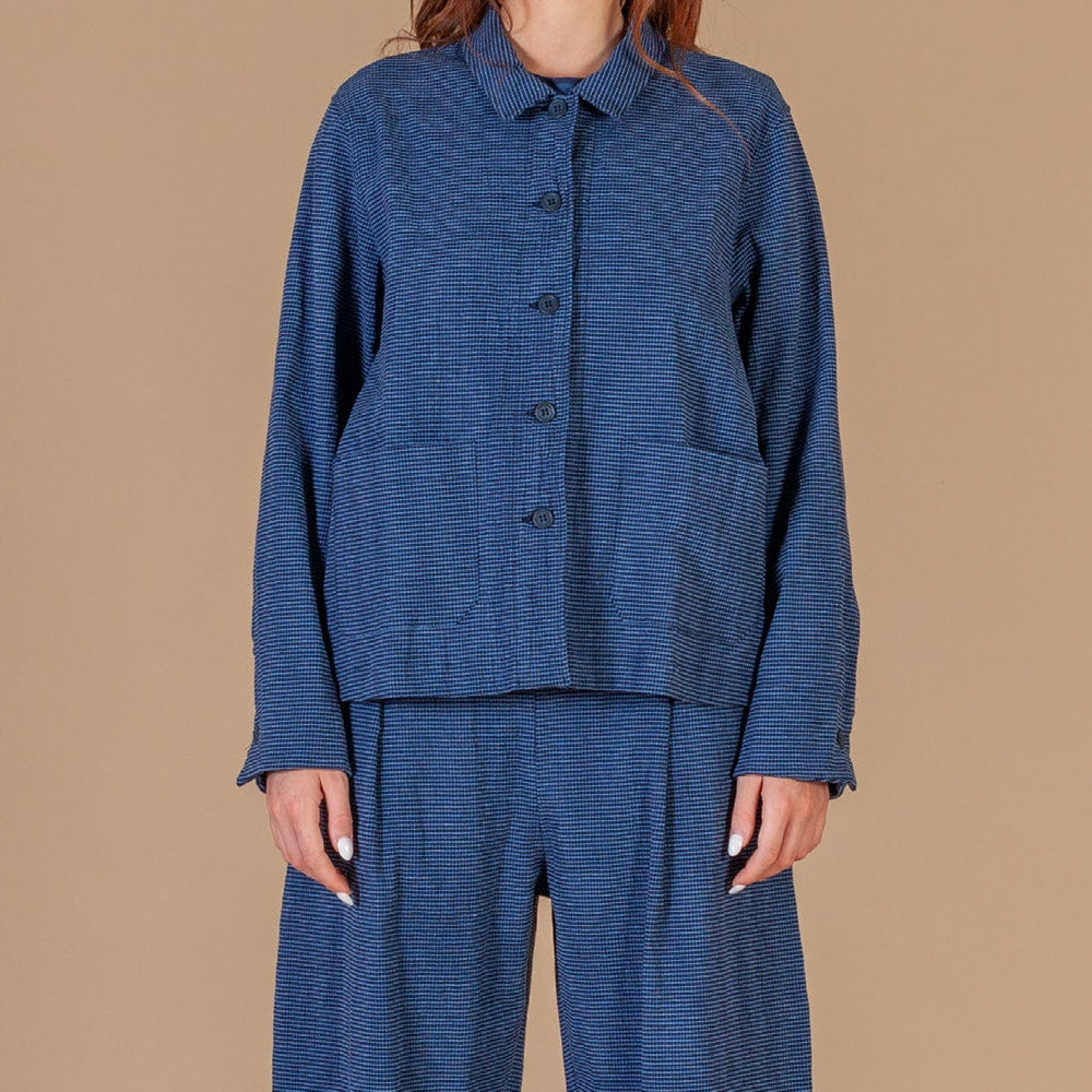 Marzo Q Jacket - Blu Check