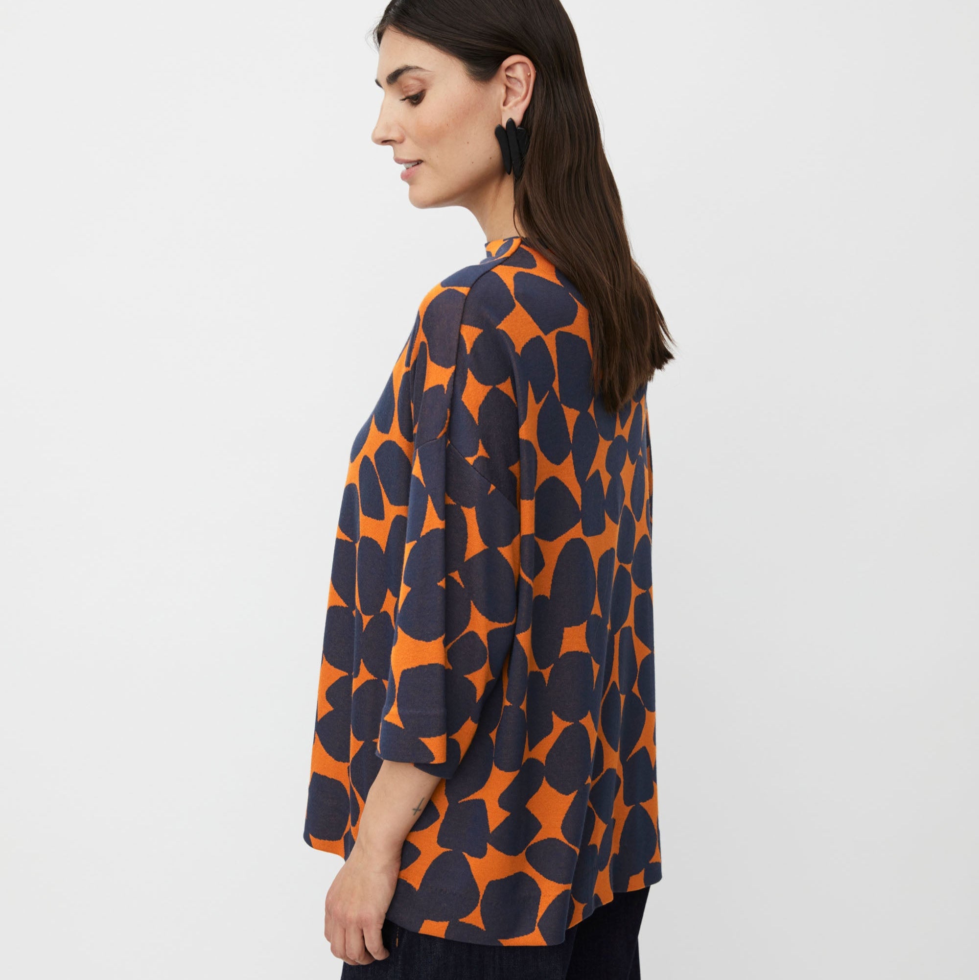 Dovira Patterned Top - Autumnal Print