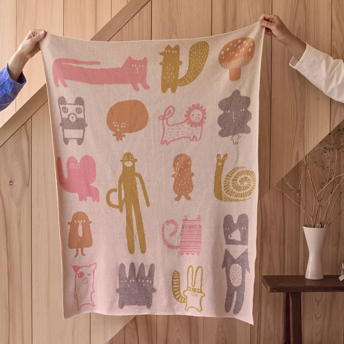 Cotton Mini Blanket - Creatures