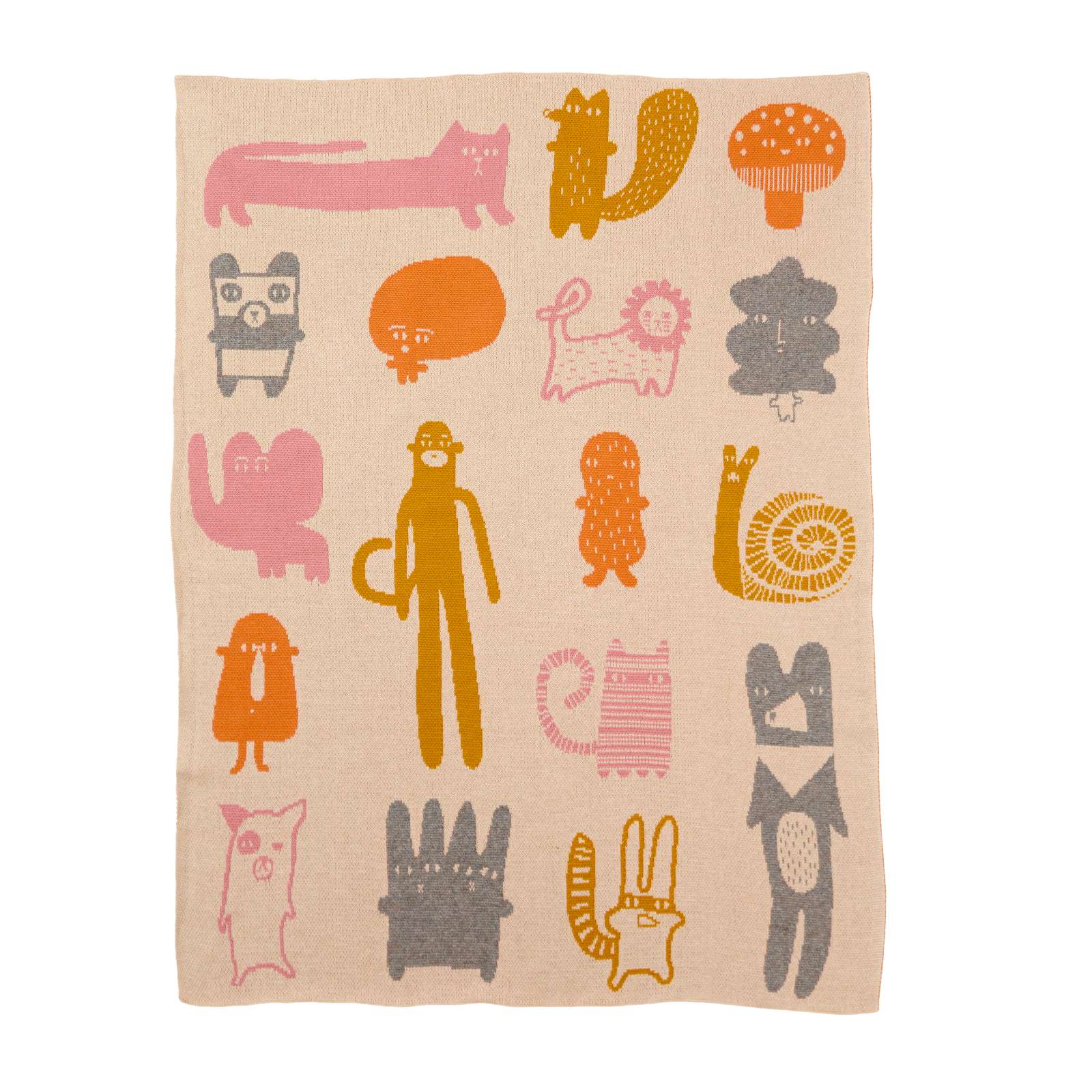Cotton Mini Blanket - Creatures