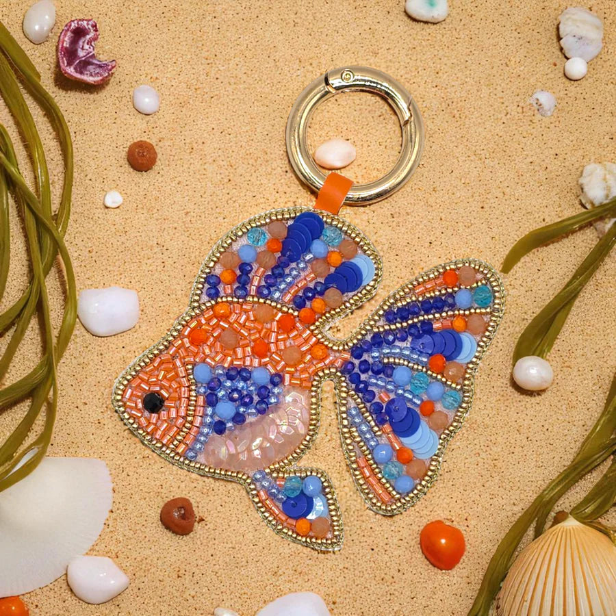 Beaded Bag Charm - Fish