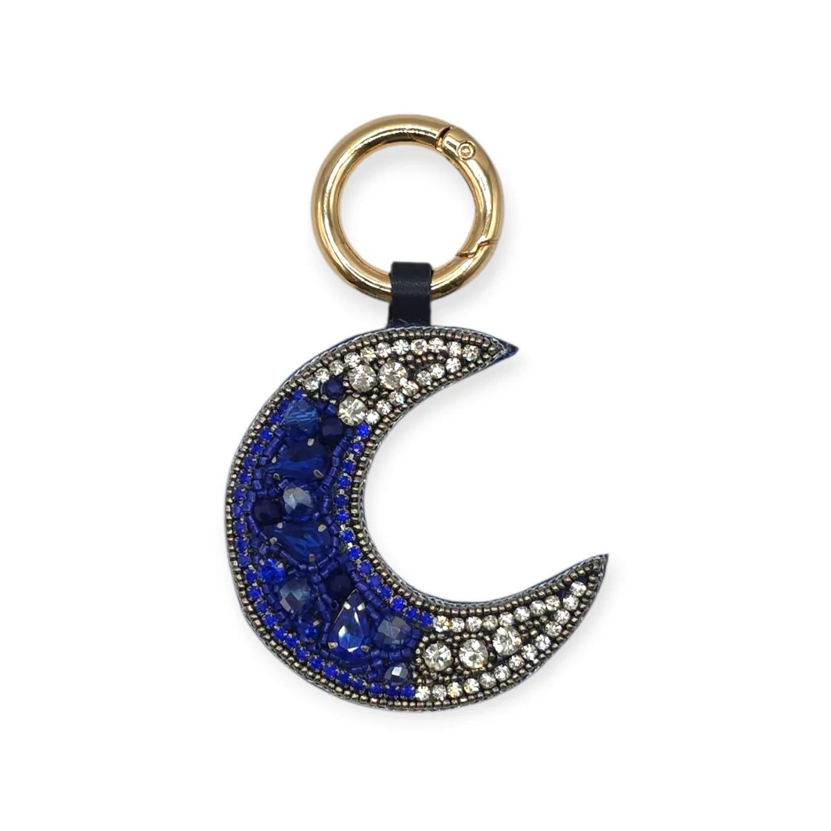 Beaded Bag Charm - Moon