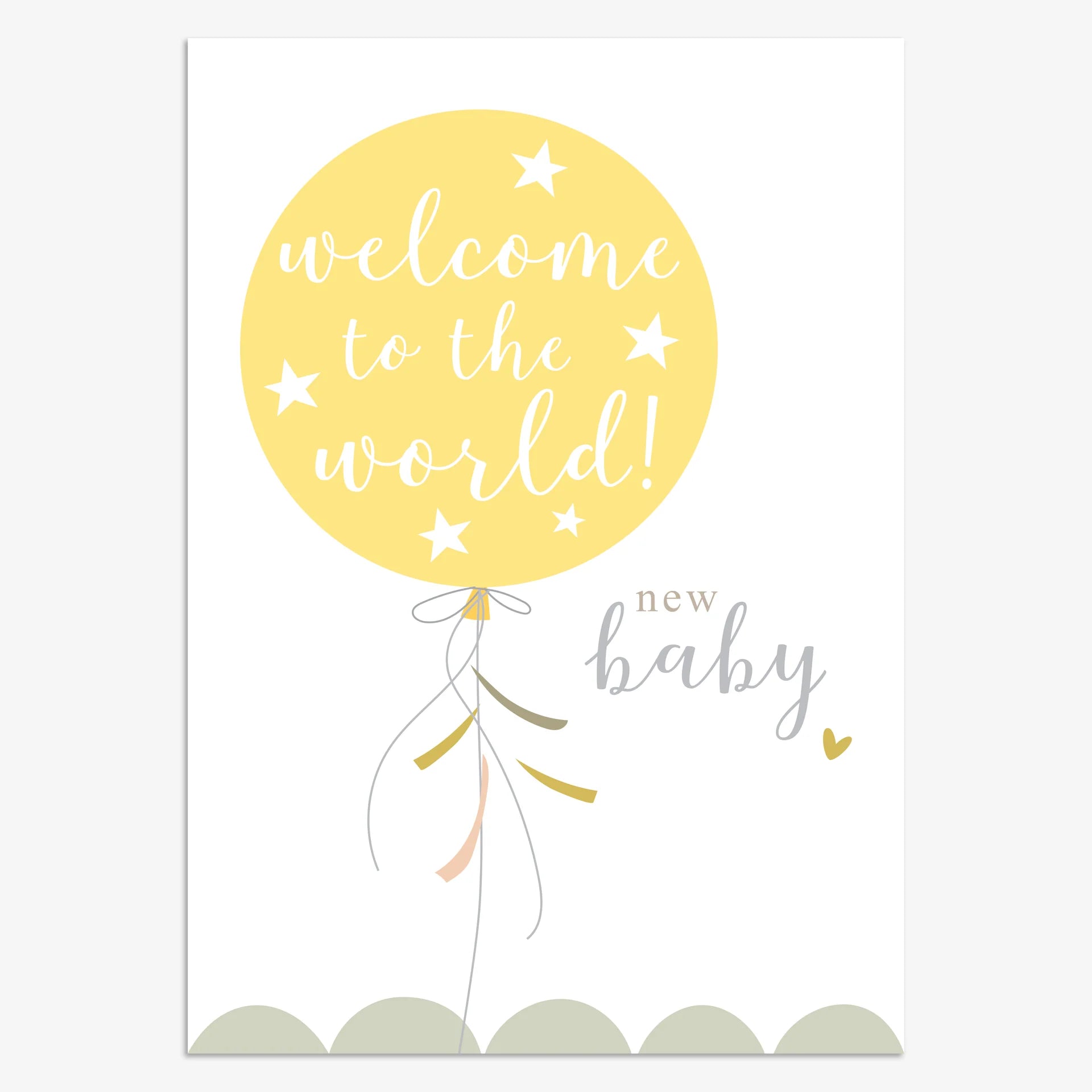 New Baby Card - Welcome To The World
