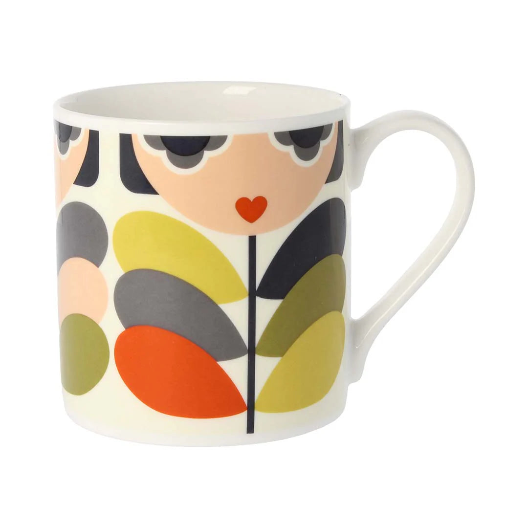 Mug with colorful abstract design on a white background
