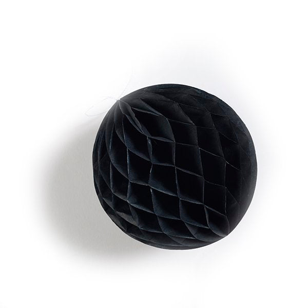 Black honeycomb paper ball decoration.