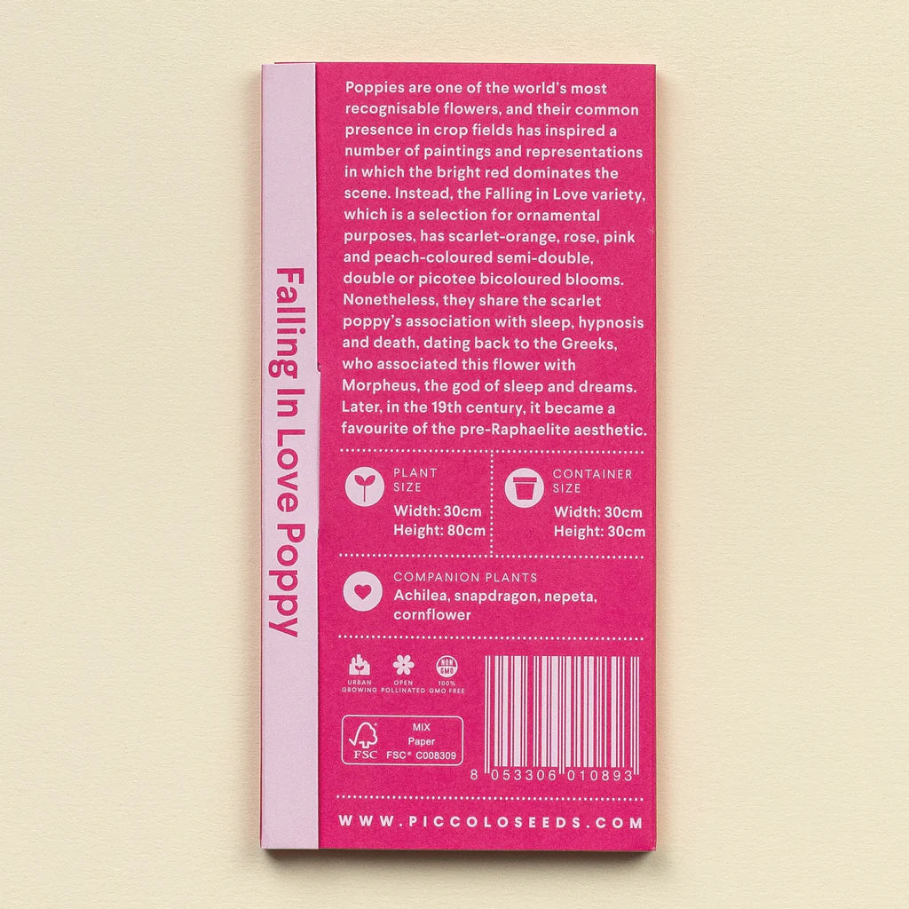 Seeds Packets - Poppy - Falling in Love
