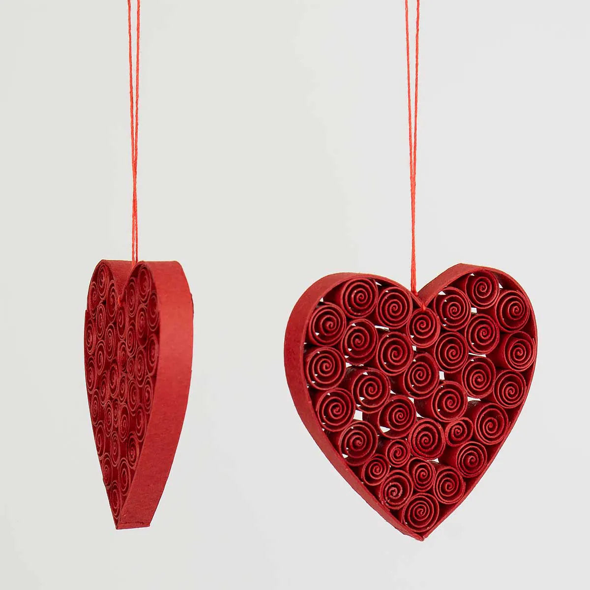 Red paper heart decoration