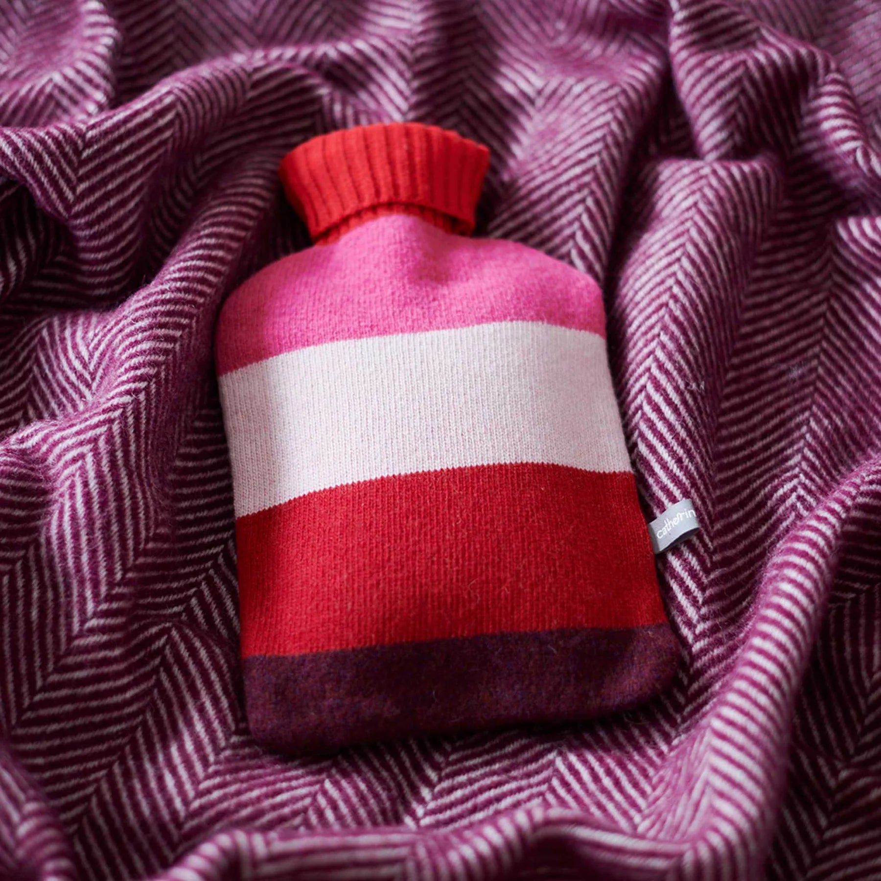 Hot Water Bottle Cover - Bright Red