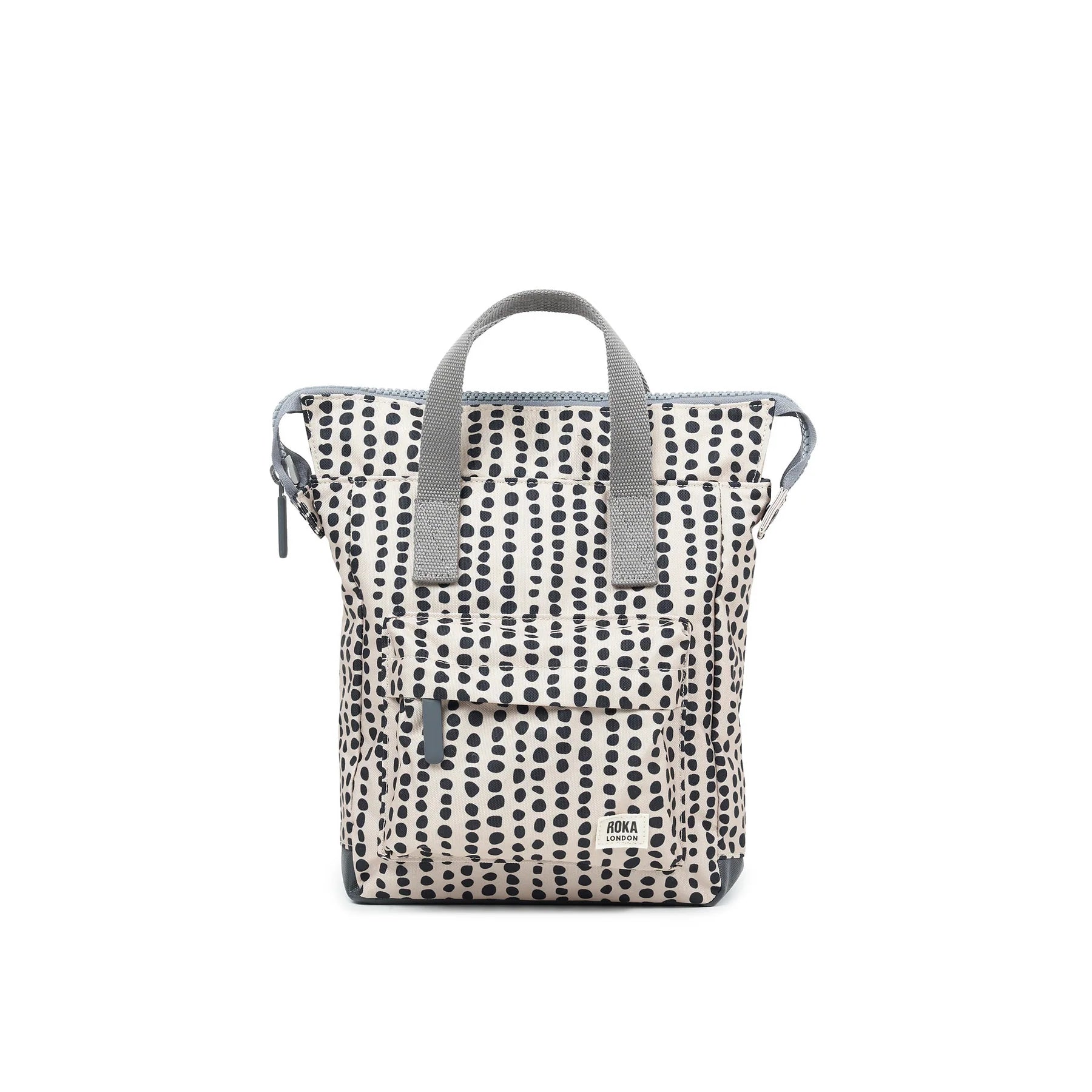 Bantry B Small Recycled Canvas Backpack - Linear Dots