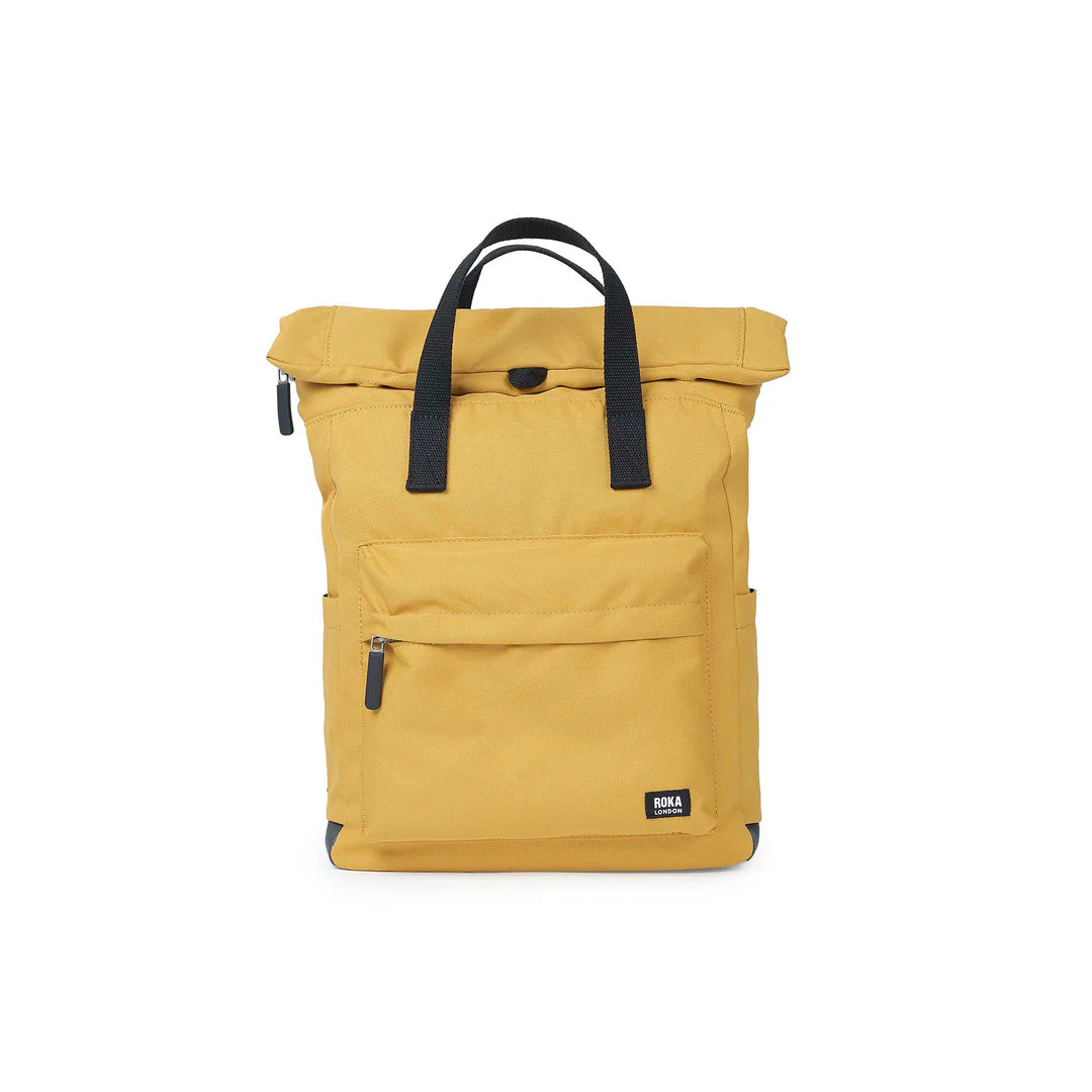 Canfield B Small Recycled Canvas Backpack - Black Label - Flax