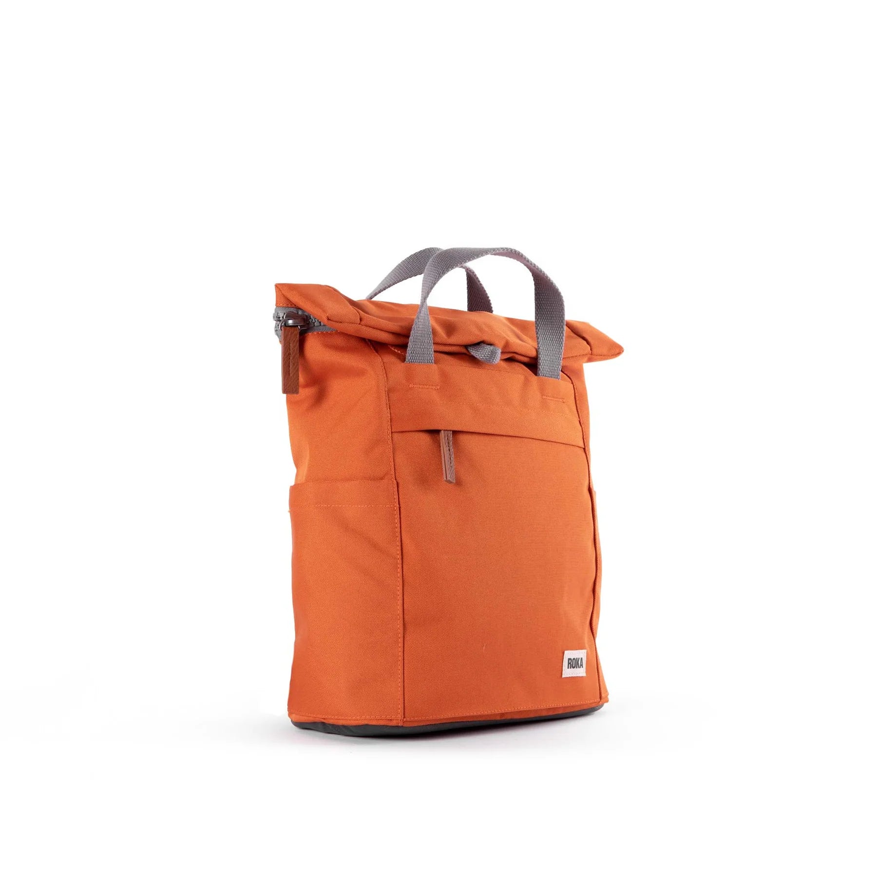 Finchley A Small Recycled Canvas Backpack - Atomic Orange