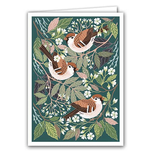 Greeting Card - Tree Sparrows