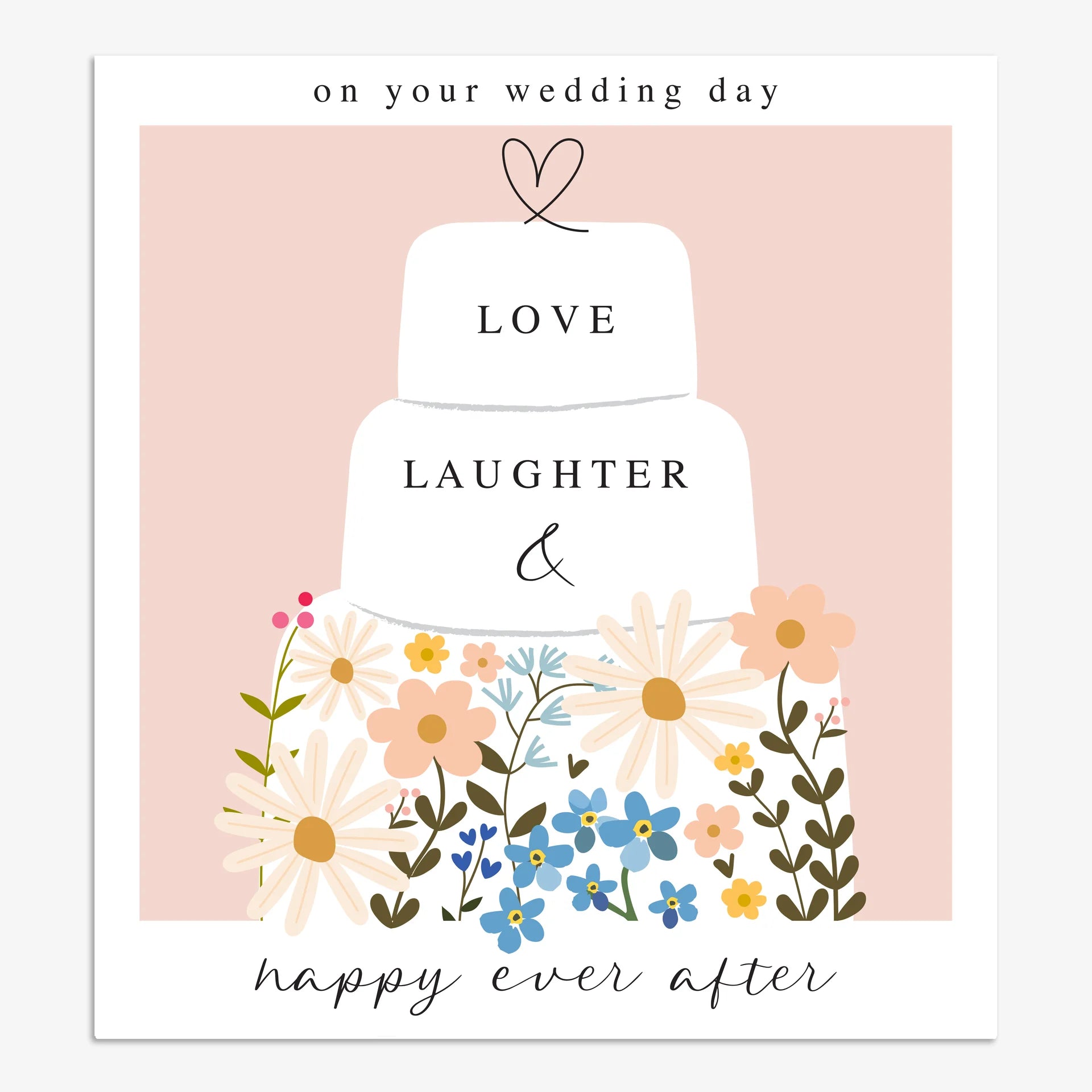 Wedding Card - Love, Laughter & Happy Ever After