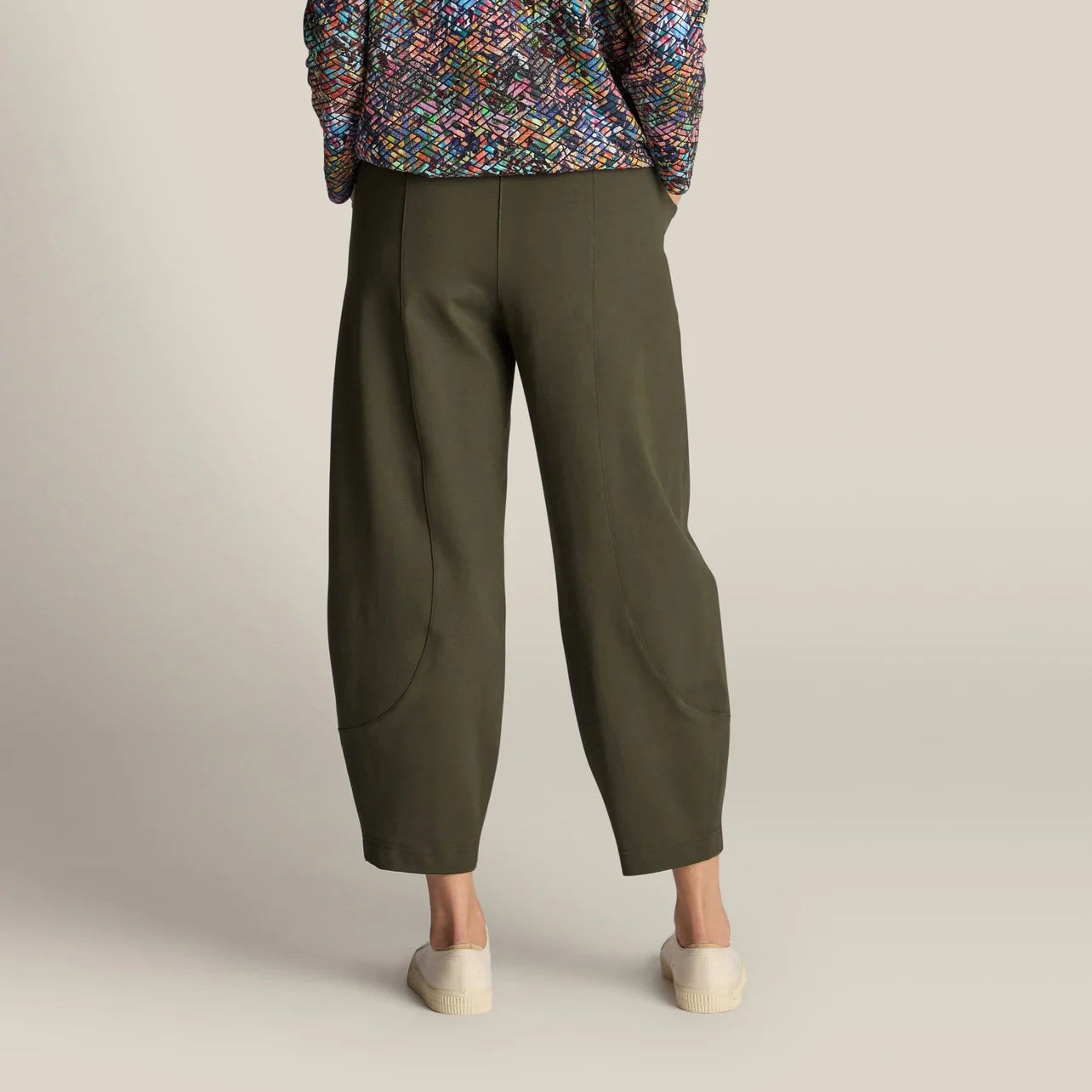 Ponte Bubble Trouser - Khaki