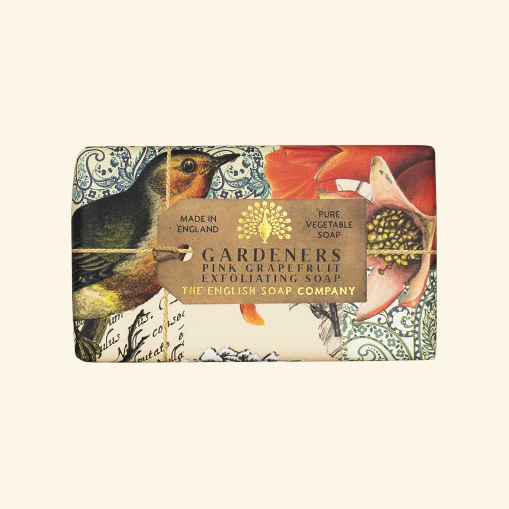 The English Soap Company Gardeners Pink Grapefruit Exfoliating Soap.