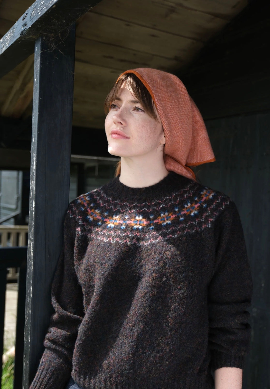 Headscarf - Ochre Edge