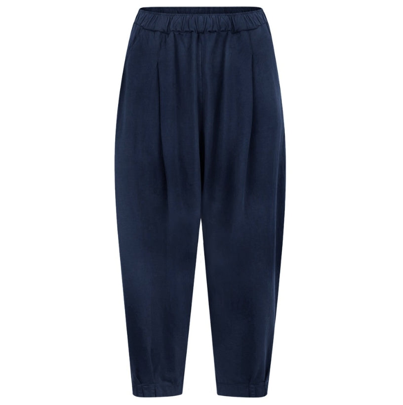 Navy blue pants on a white background